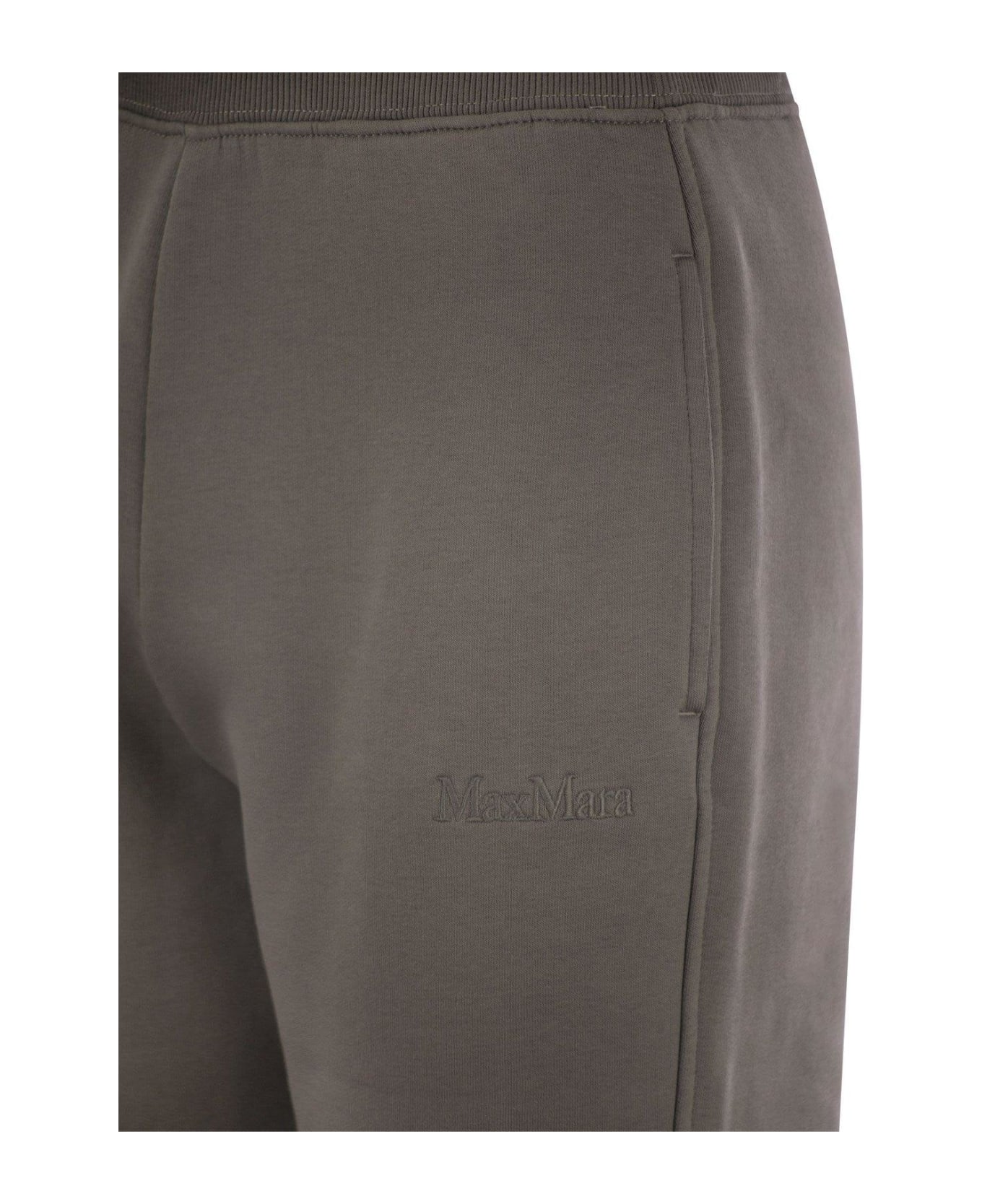 'S Max Mara Logo Embroidered Jogging Trousers - LIGHT GREY スウェットパンツ