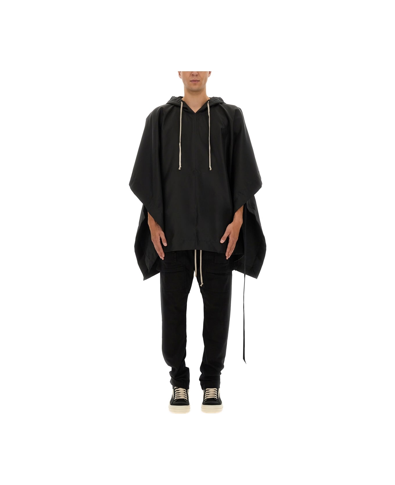 DRKSHDW Cape With Hood - BLACK