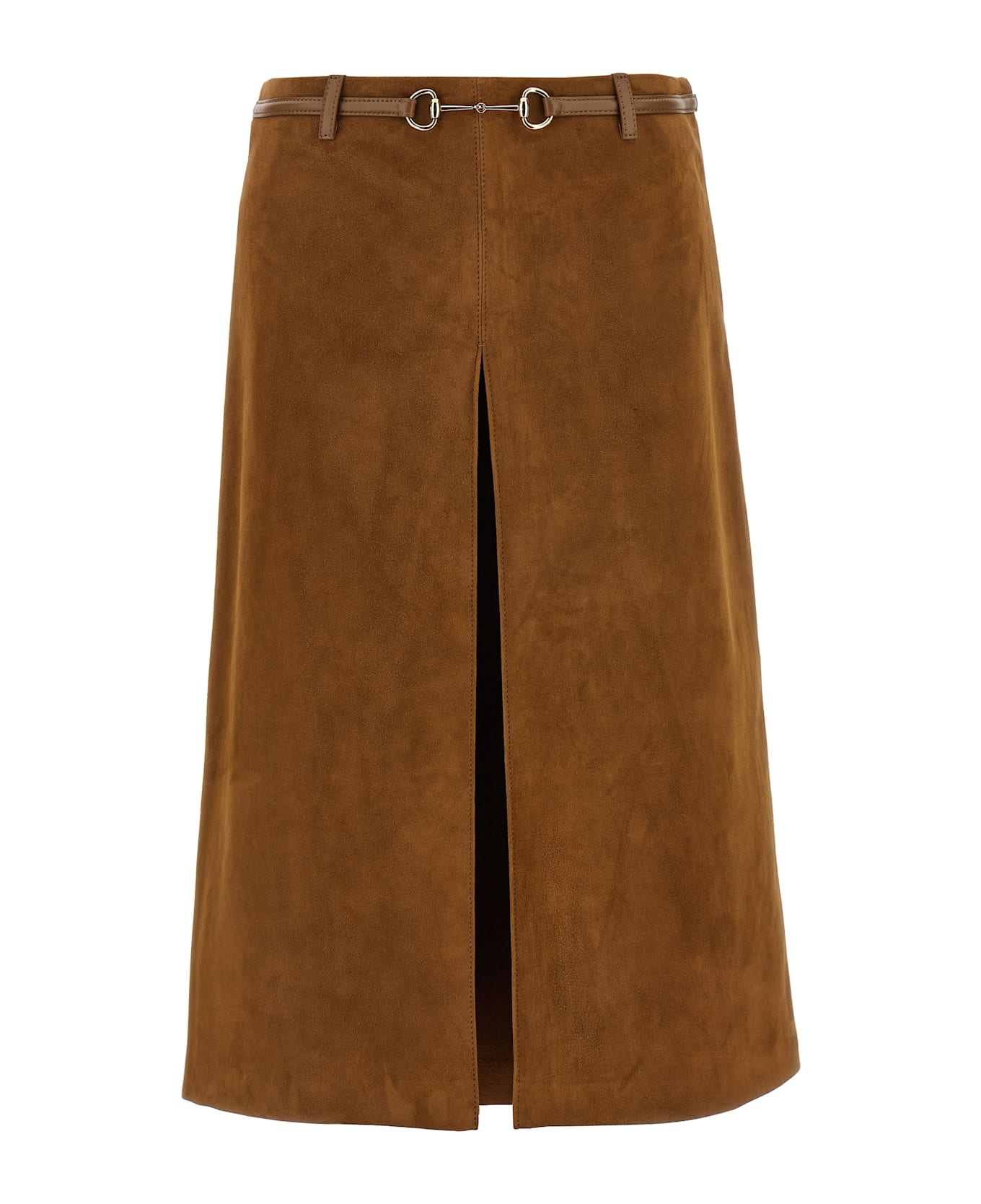 Gucci Suede Skirt Horsebit - Brown