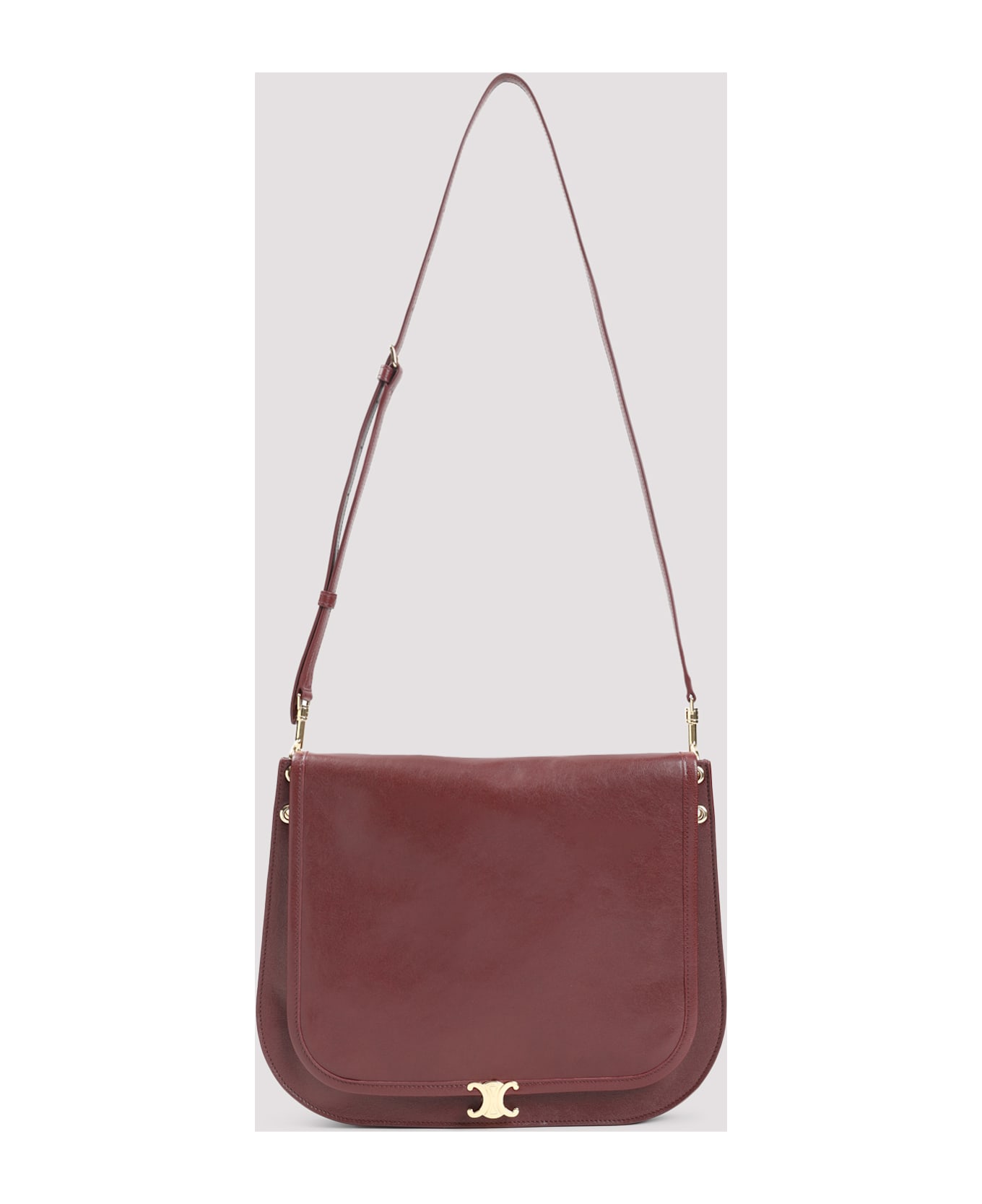 Celine Besace Soft Triomphe Handbag - Po Syrah