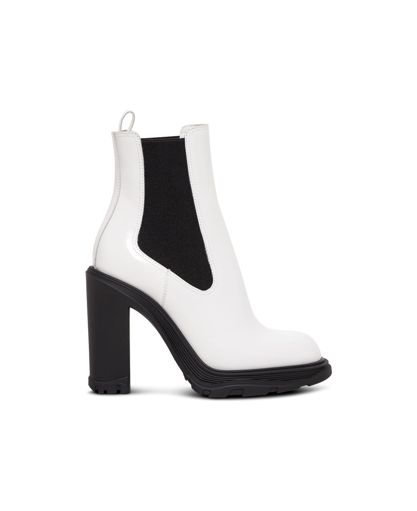 Alexander McQueen Treadonly White Leather Boots - White