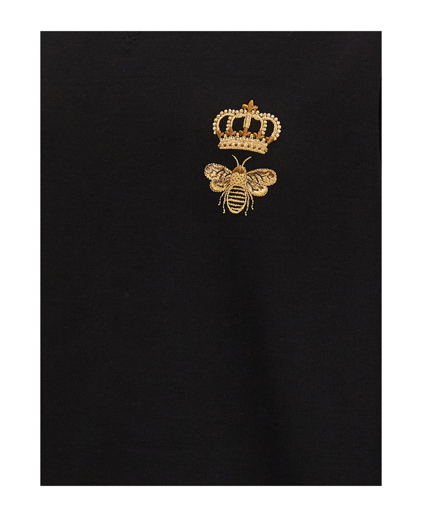 Dolce & Gabbana Crown Bee Embroidered Sweatshirt - Black フリース