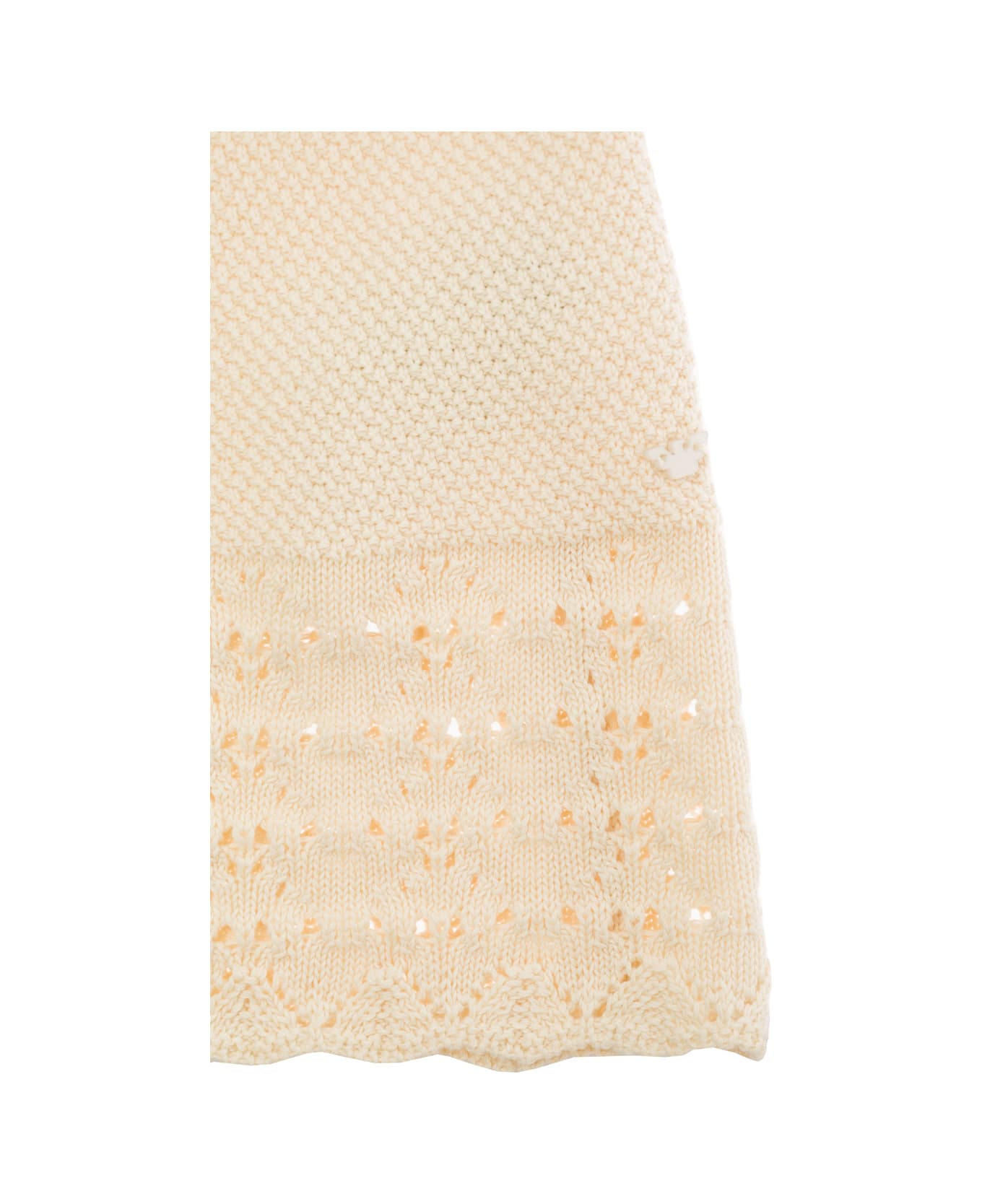 Emporio Armani Beige Sleeveless Knitted Dress In Cotton Girl - Beige