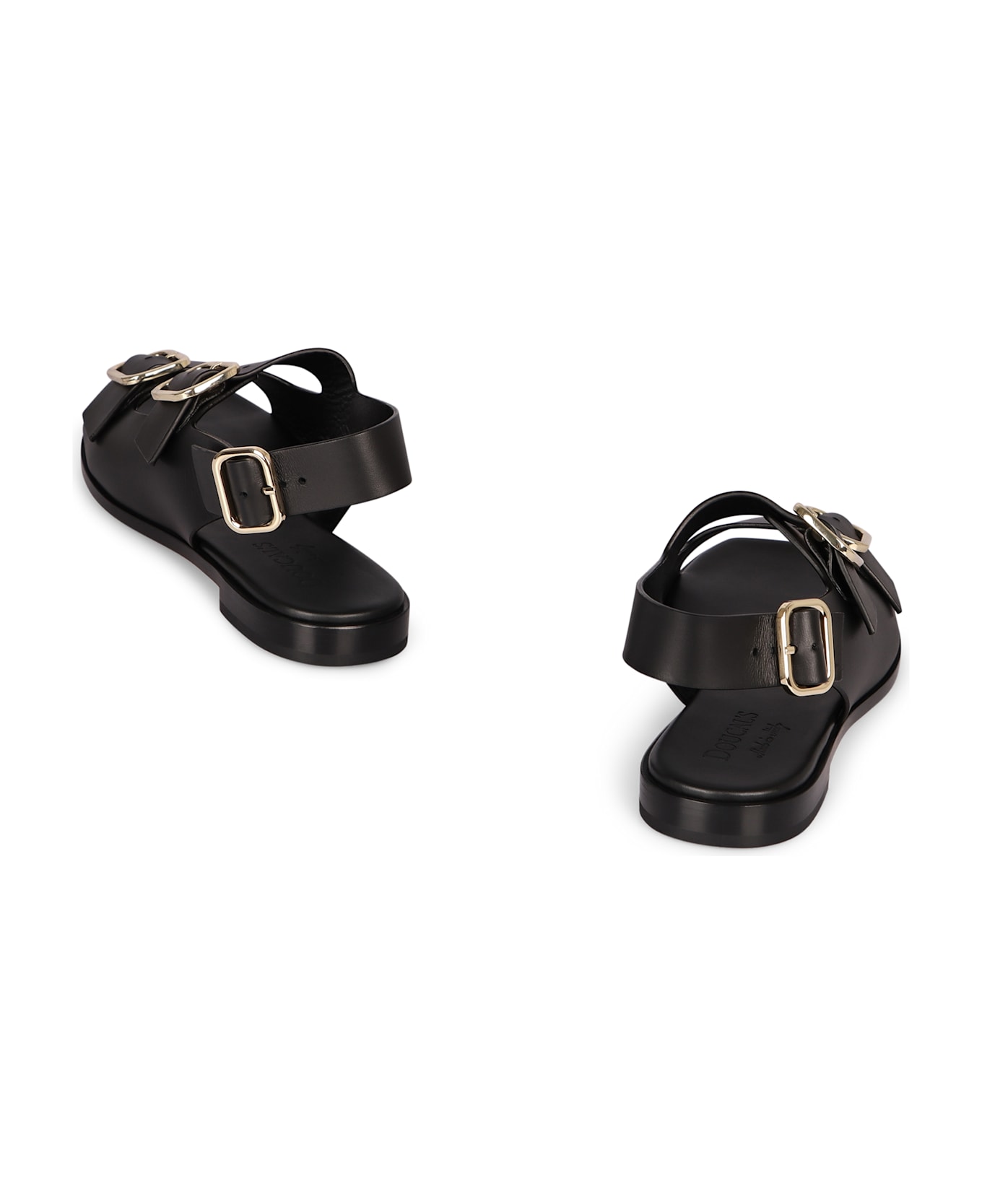 Doucal's Leather Sandals - black
