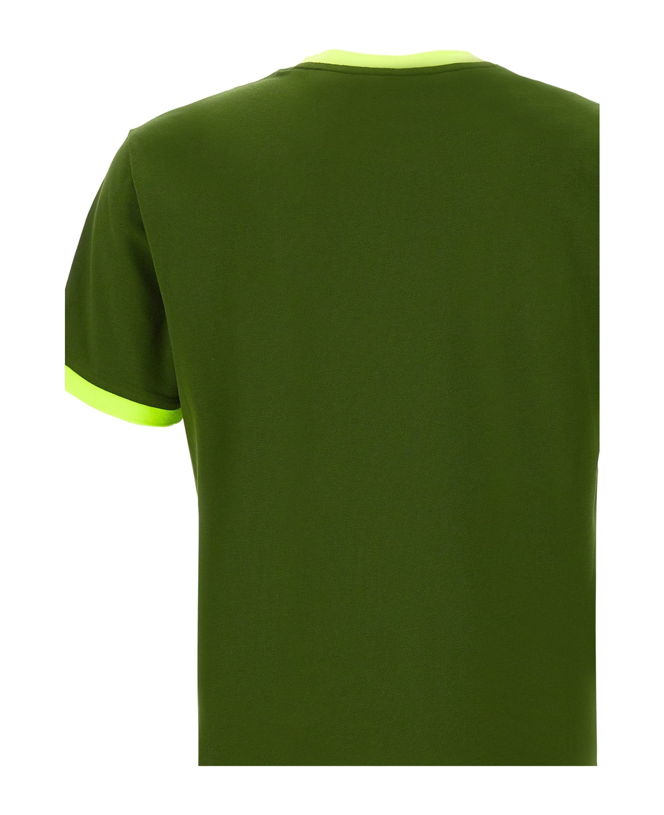 Sun 68 "fluo Logo"cotton T-shirt - GREEN