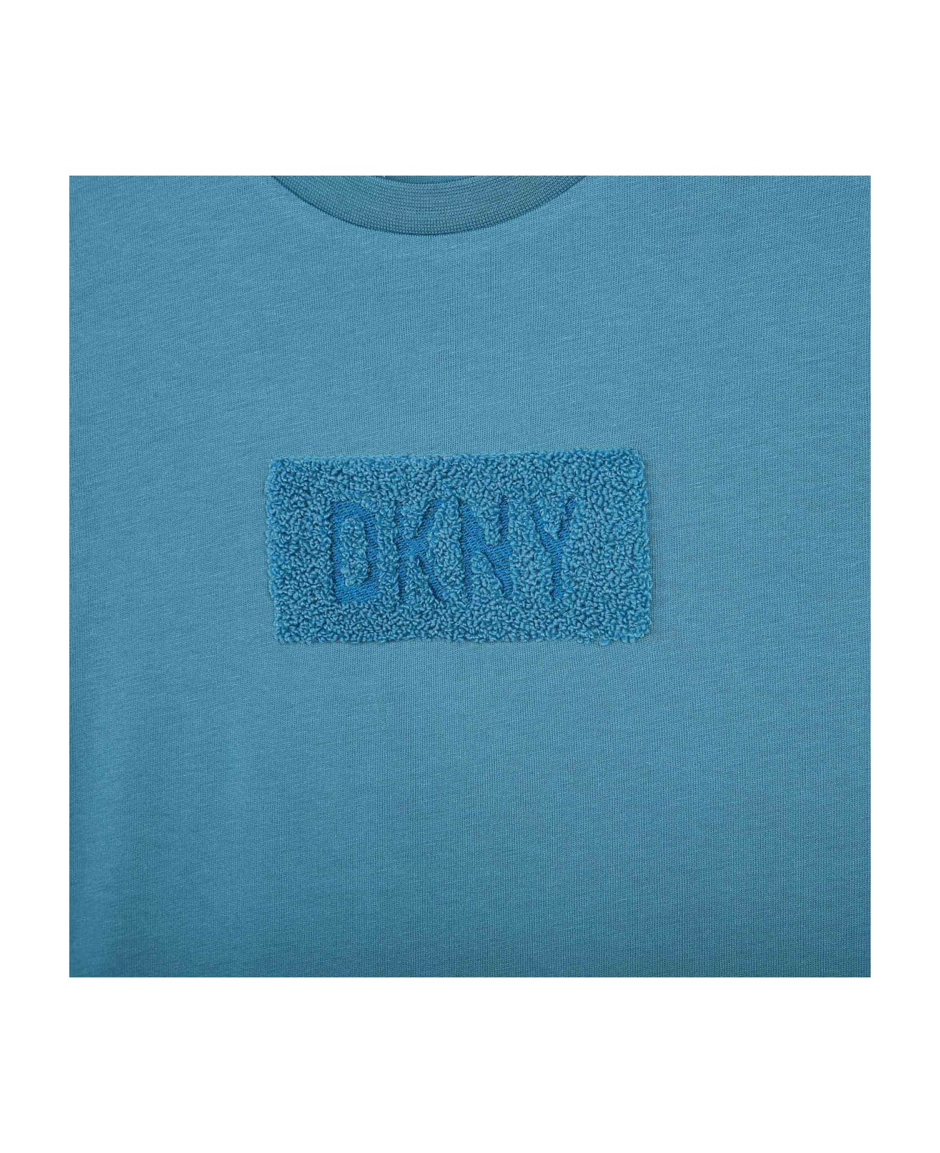 DKNY T-shirt With Application - Turchese