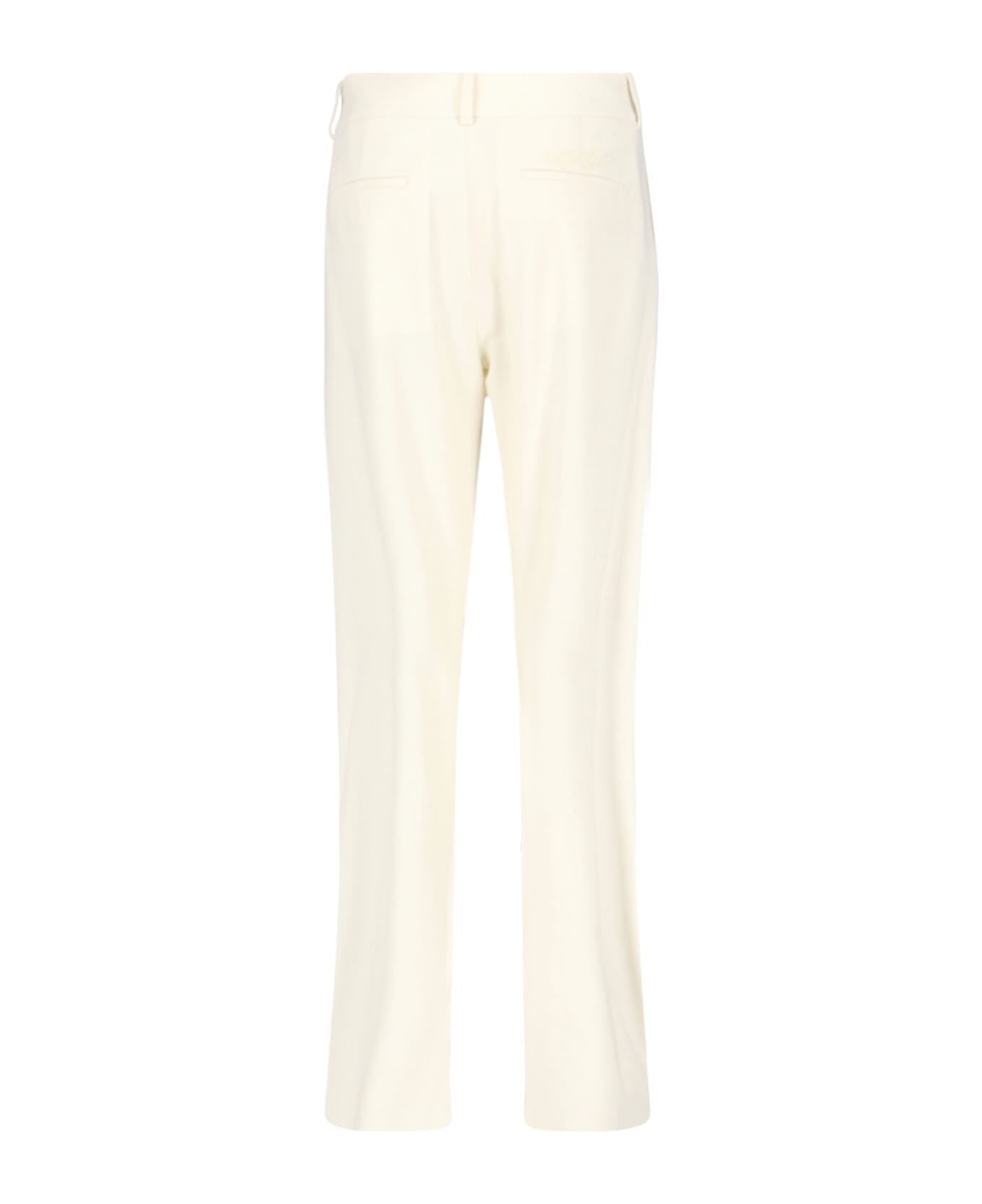 Off-White Flared Pants - Cream