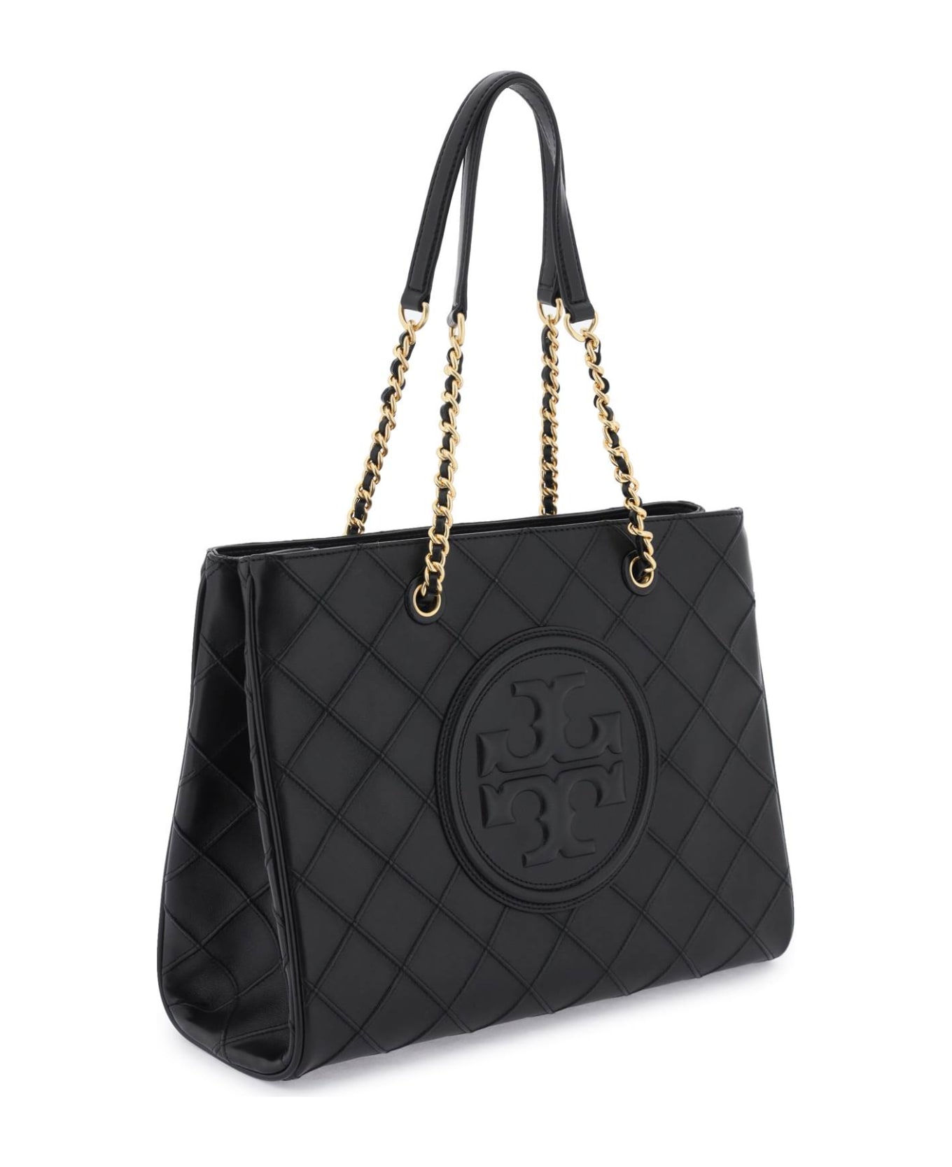 Tory Burch 'fleming Soft' Quilted Black Leather Bag - Black