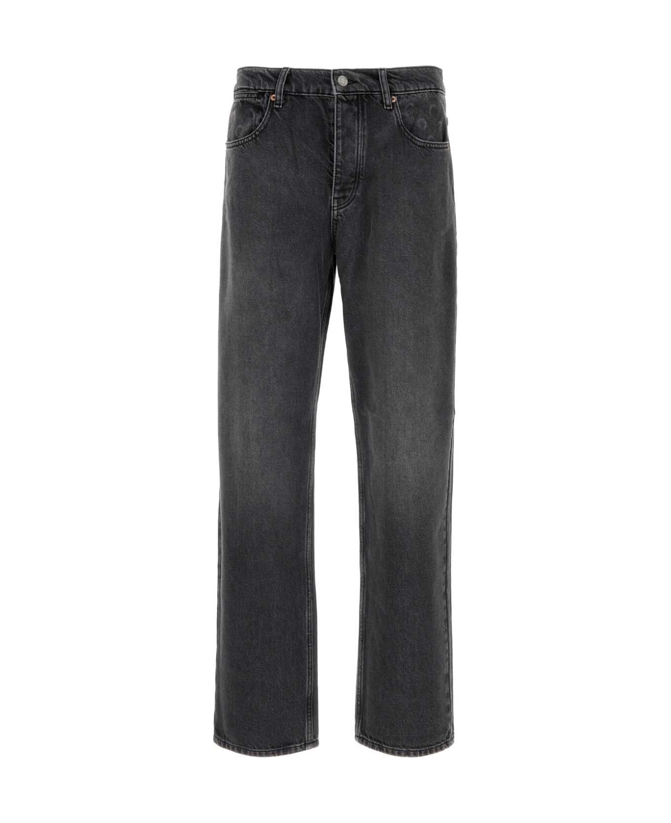 Marine Serre Graphite Denim Jeans - DARKGREY
