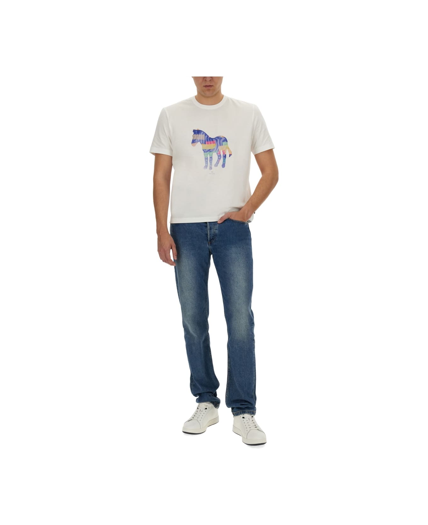 PS by Paul Smith Zebra Print T-shirt - WHITE シャツ