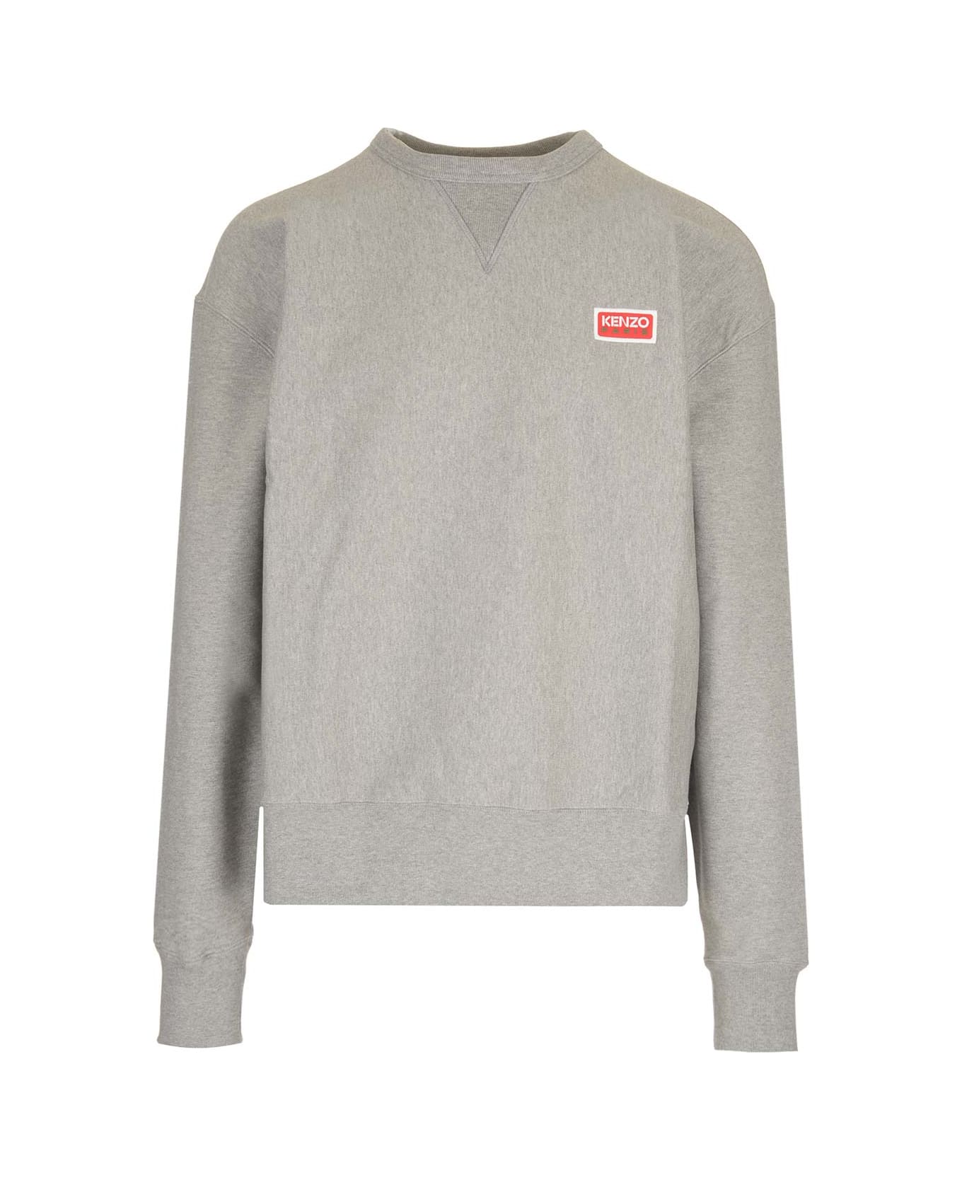 Kenzo Sweatshirt With Logo - Grey フリース