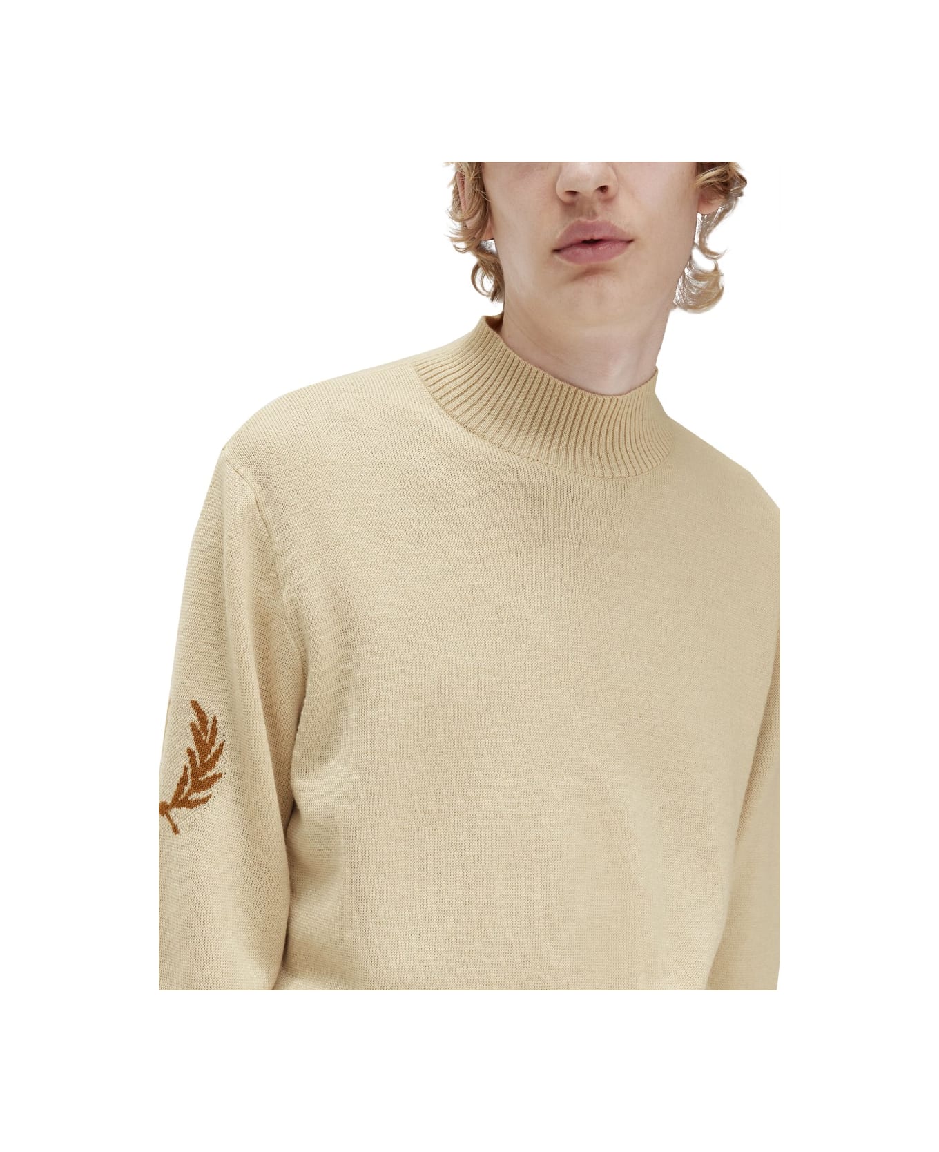 Fred Perry Jersey With Logo - IVORY
