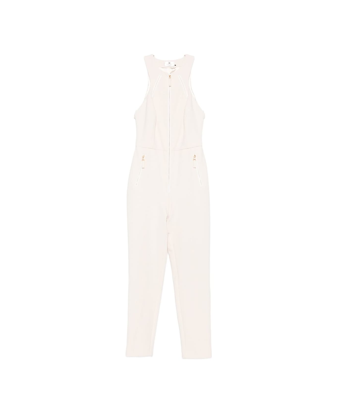 Elisabetta Franchi Sleeveless Jumpsuit - White
