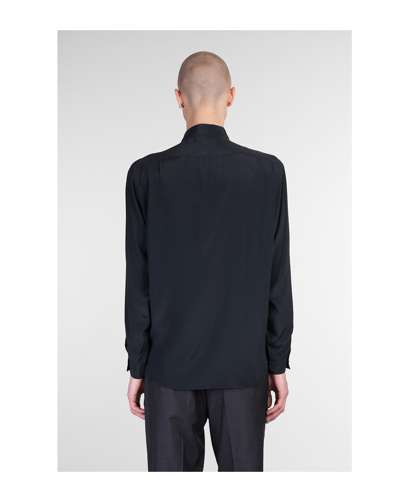 Lardini Shirt In Black Silk - black