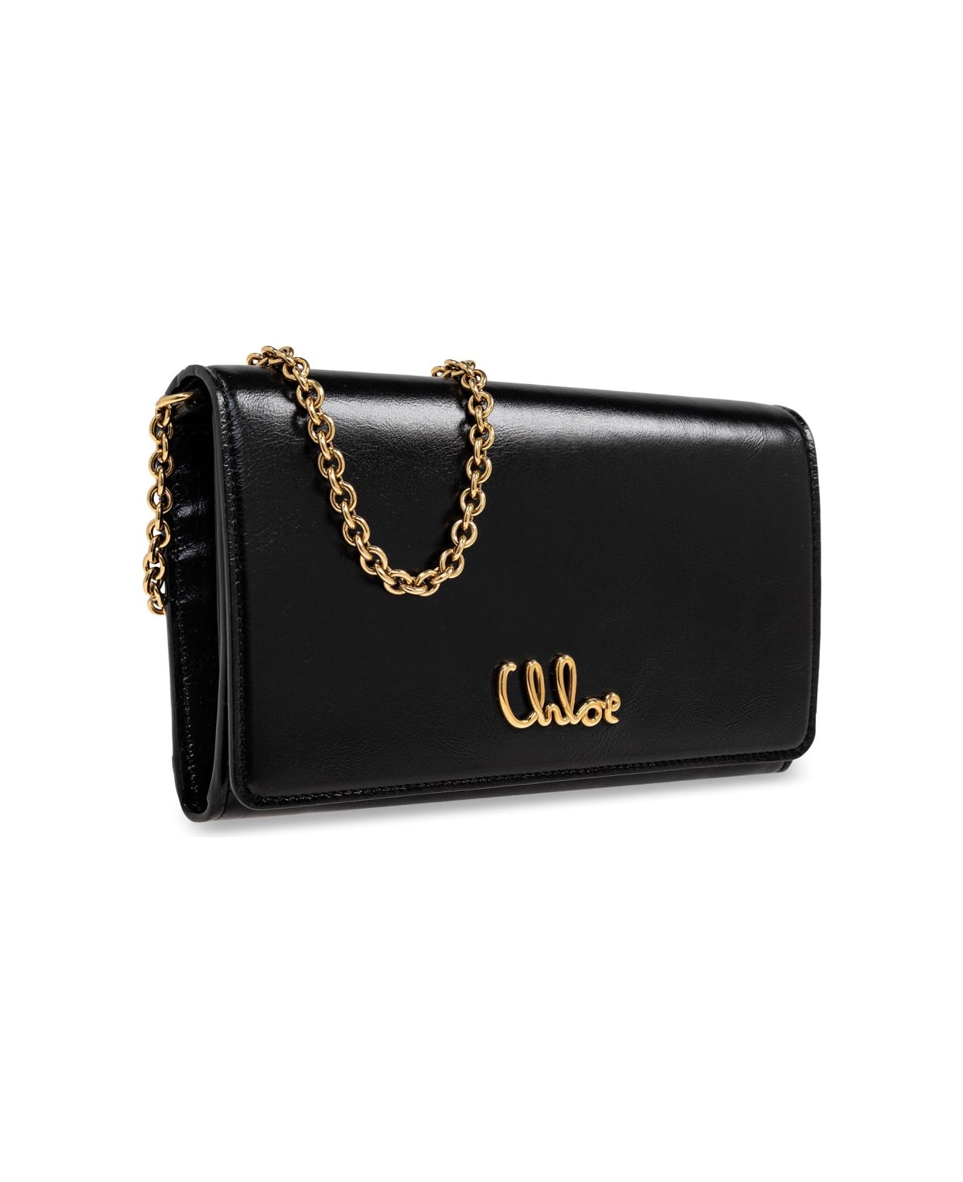 Chloé Wallet On Chain Iconic - Black
