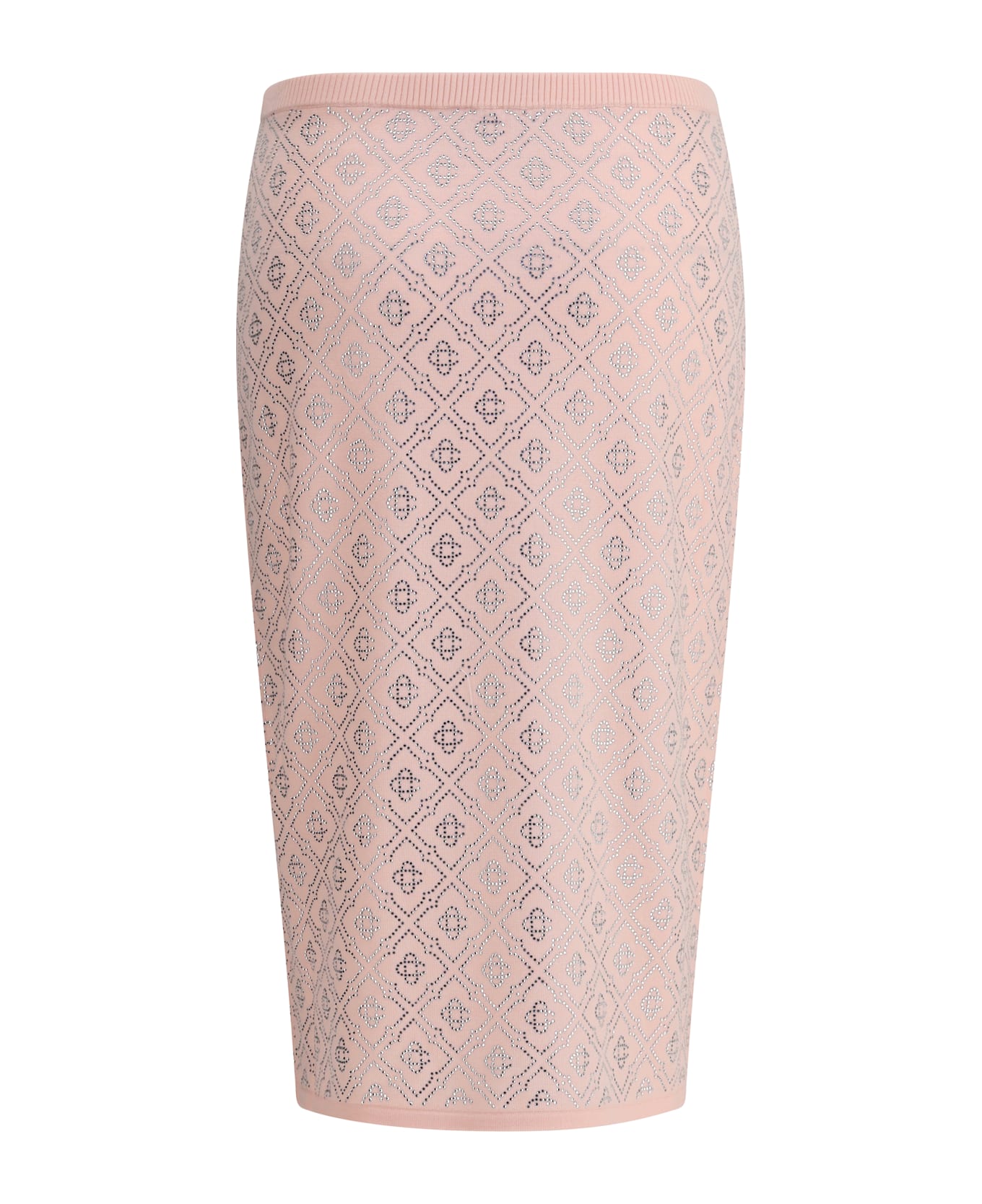 Casablanca Rhinestone Midi Skirt