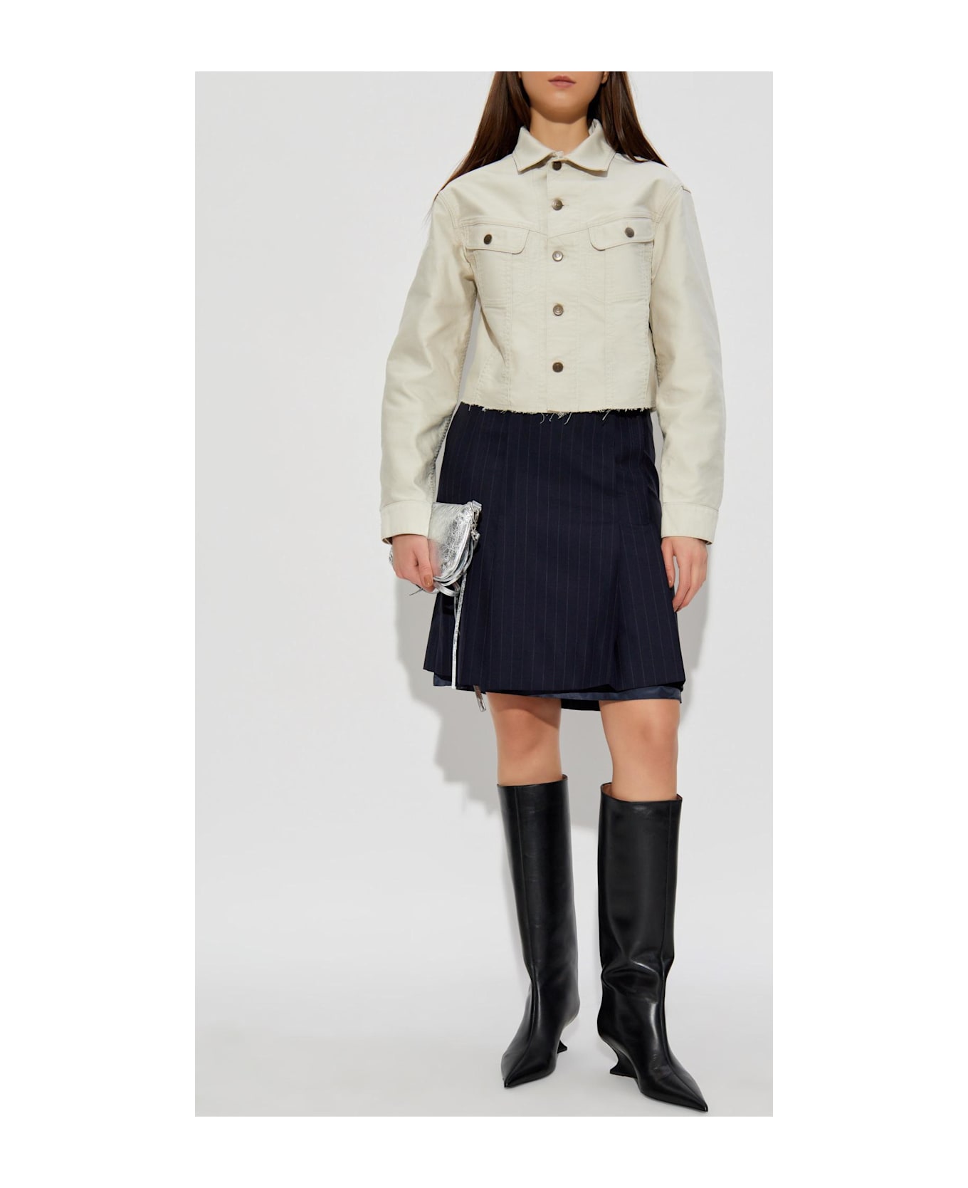 Maison Margiela Skirt With Stripe Pattern - BLUE