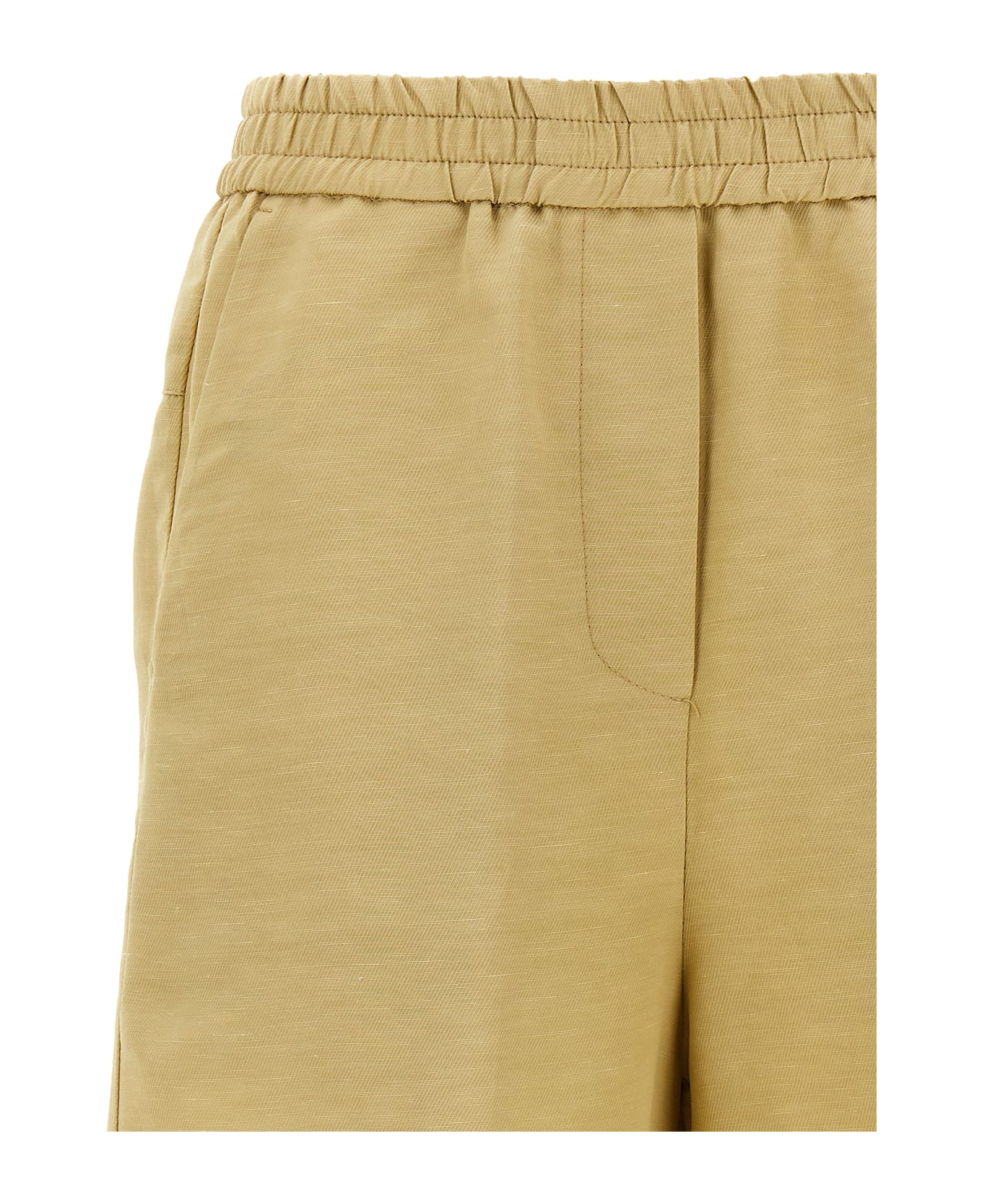 (nude) Linen Bermuda Shorts - Beige