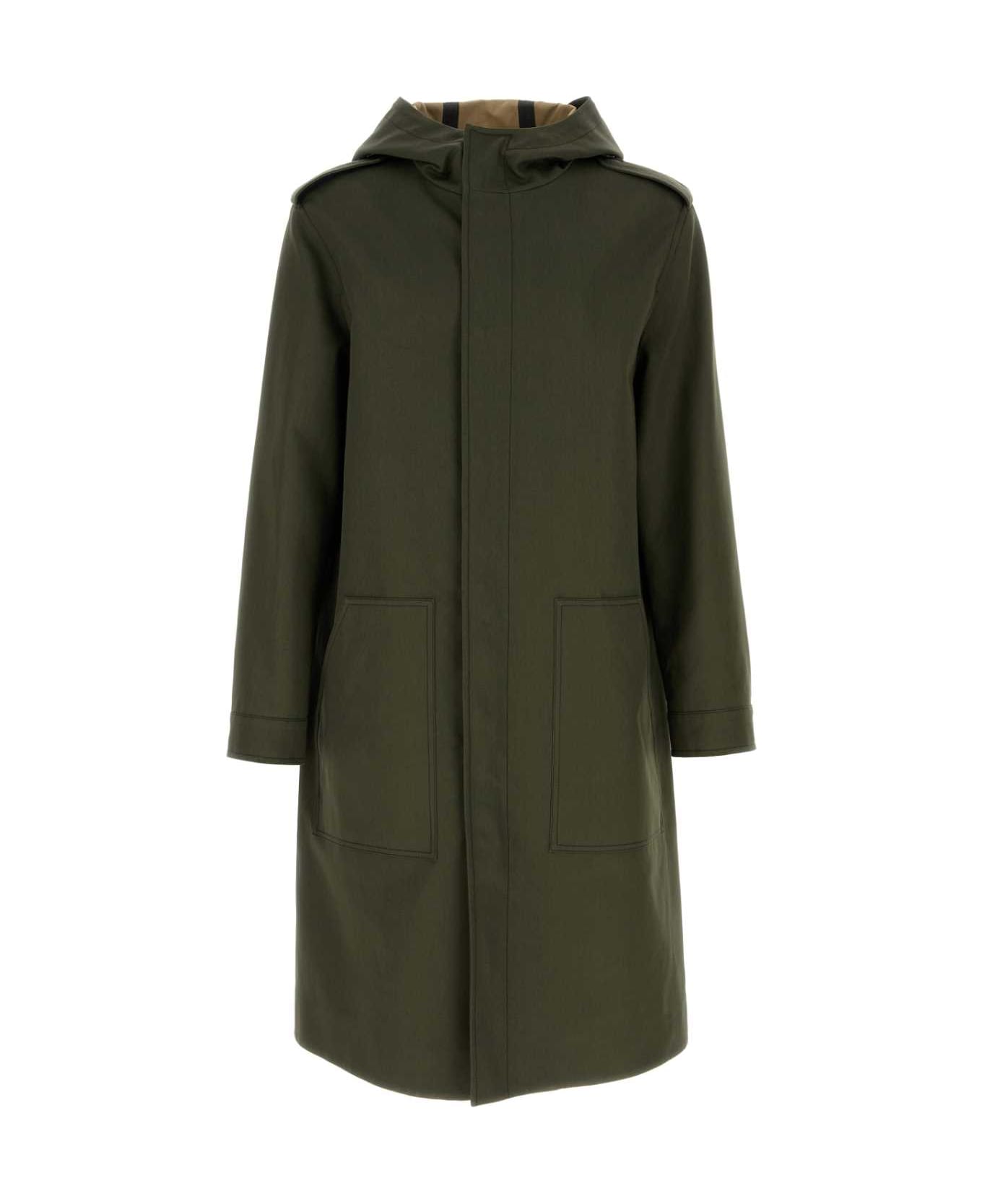 Valentino Garavani Army Green Cotton Trench Coat - ARMY