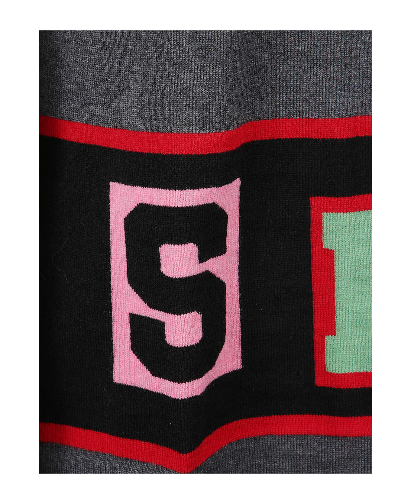 Comme des Garçons Crew Neck Sweater With Writing - Grey