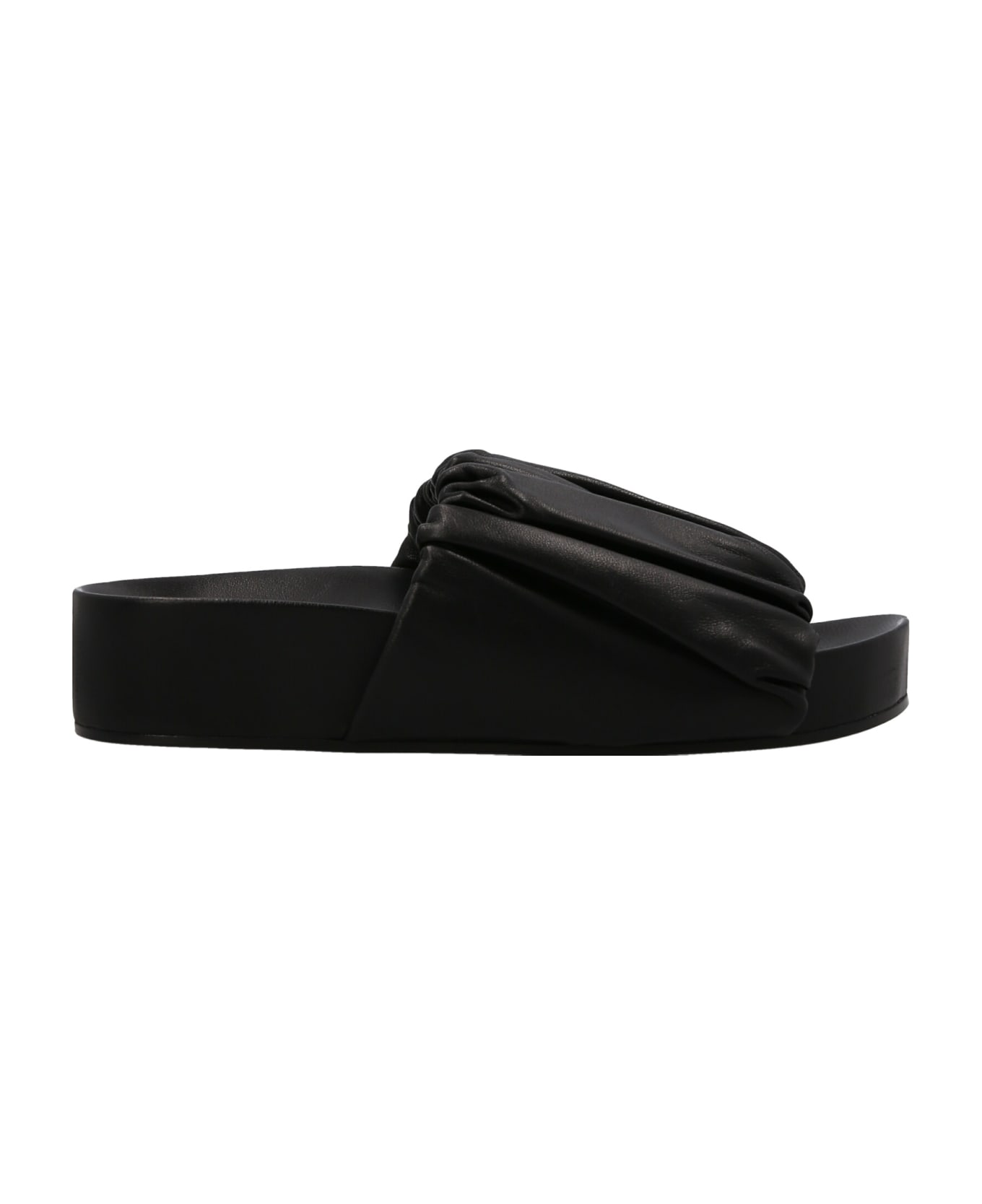 Jil Sander Leather Sandals - Black   サンダル