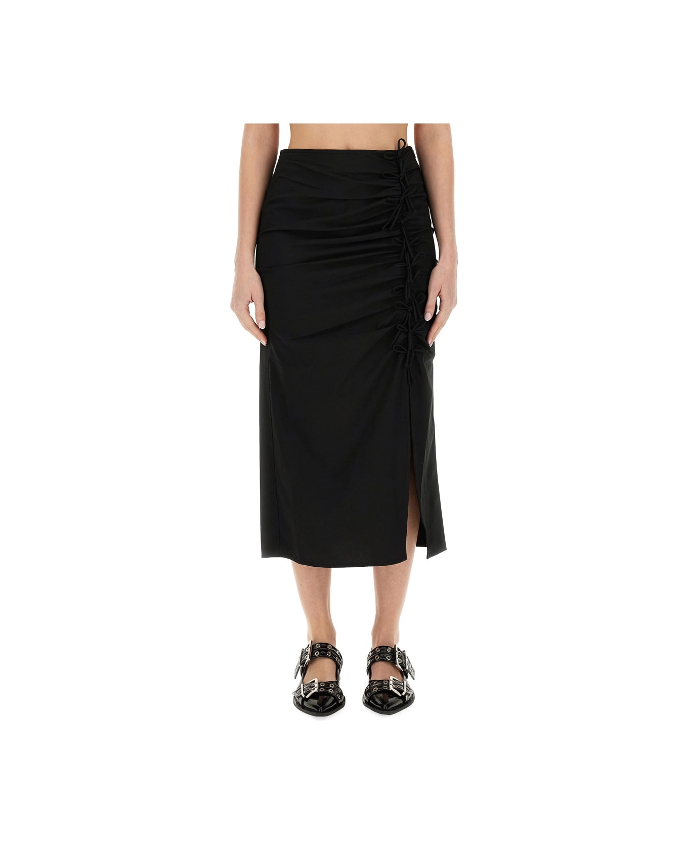 Ganni Longuette Skirt - Black