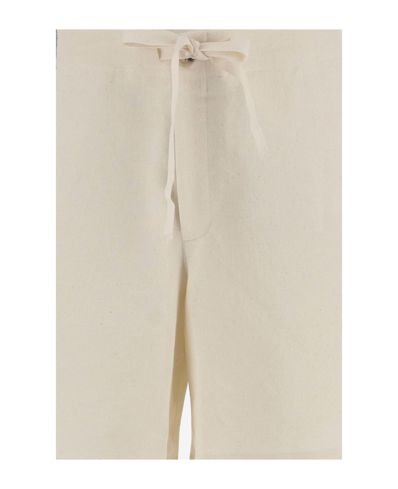 J.W. Anderson Linen Blend Logo Short Pants - White ショートパンツ