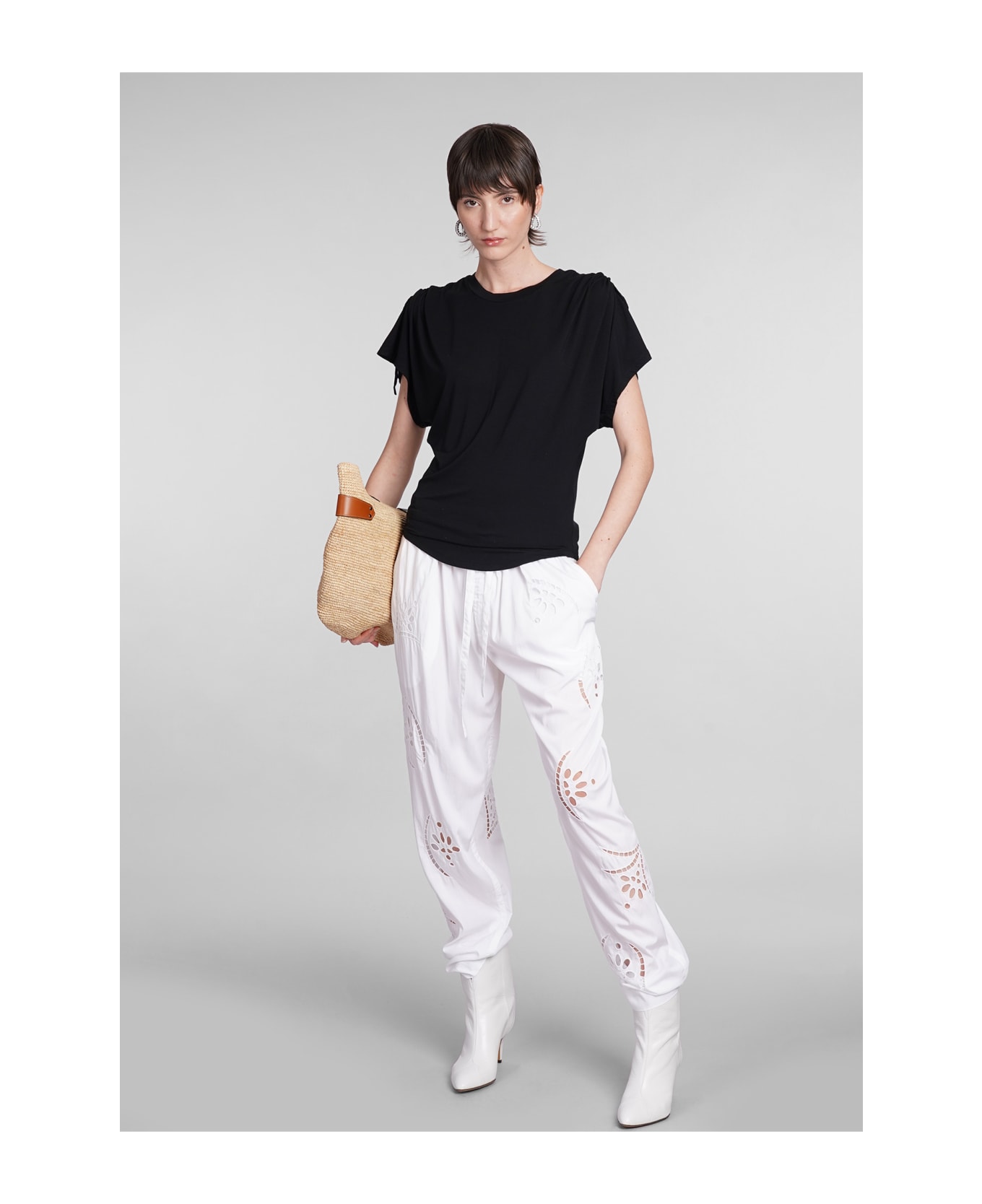 Isabel Marant Hectorina Pants In White Modal - white ボトムス