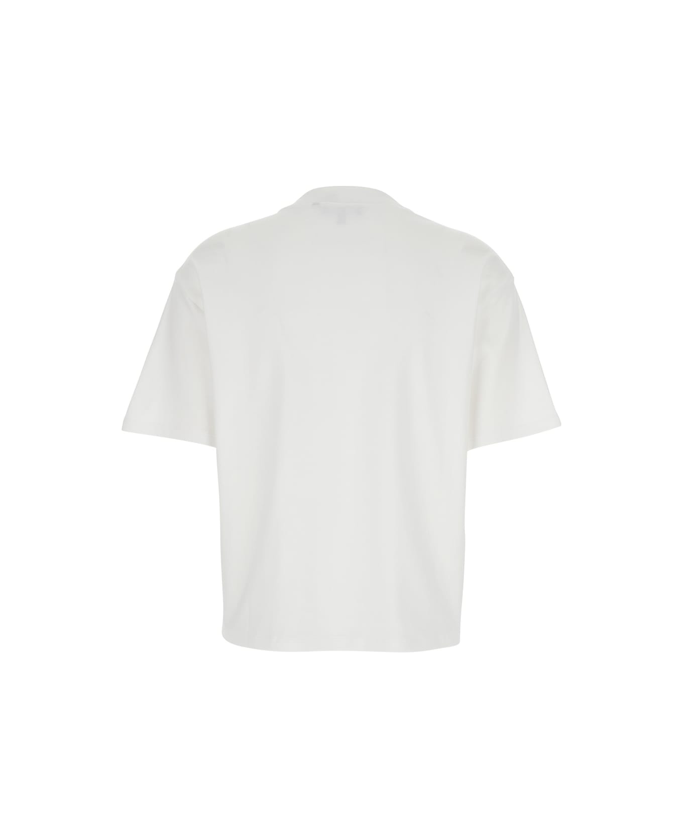 Theory White Round Neck T-shirt In Cotton Woman - White