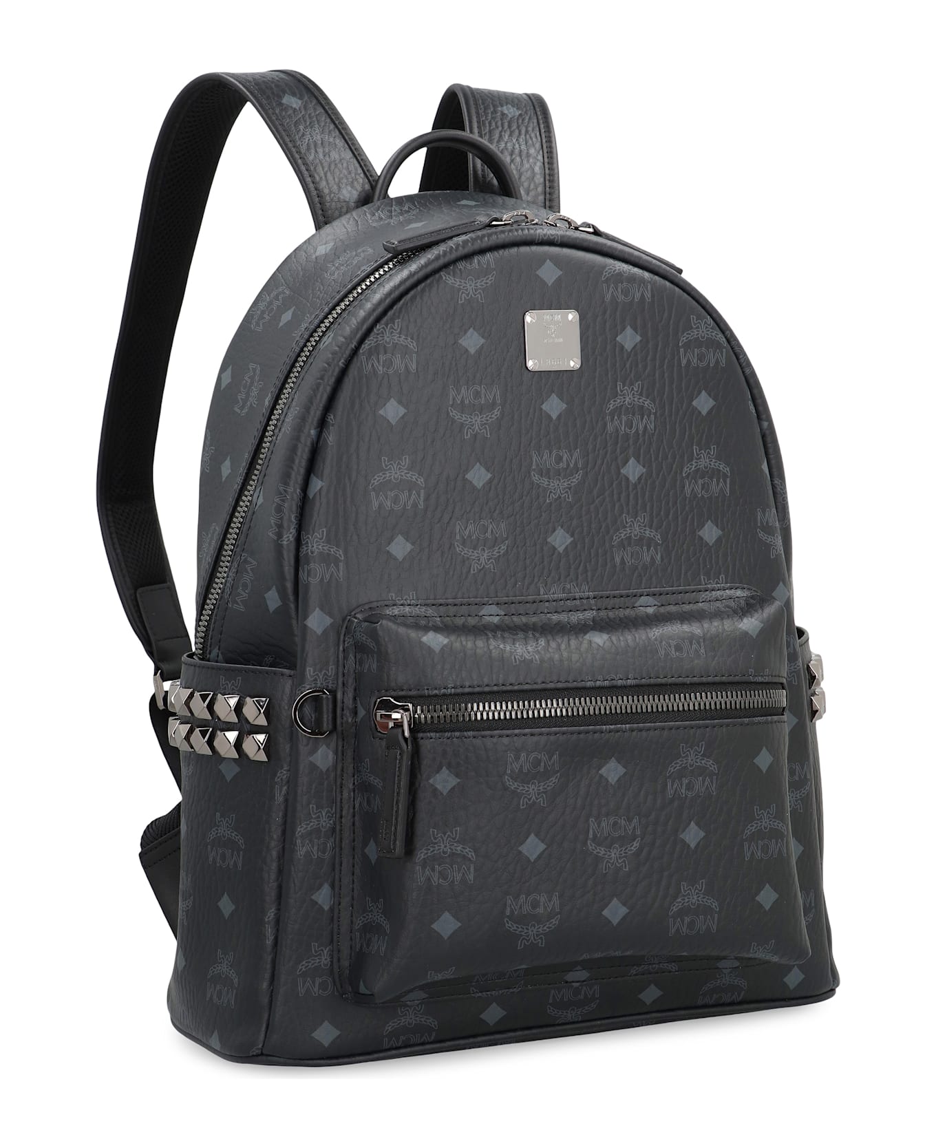 MCM Visetos Stark Side Studs Backpack - black