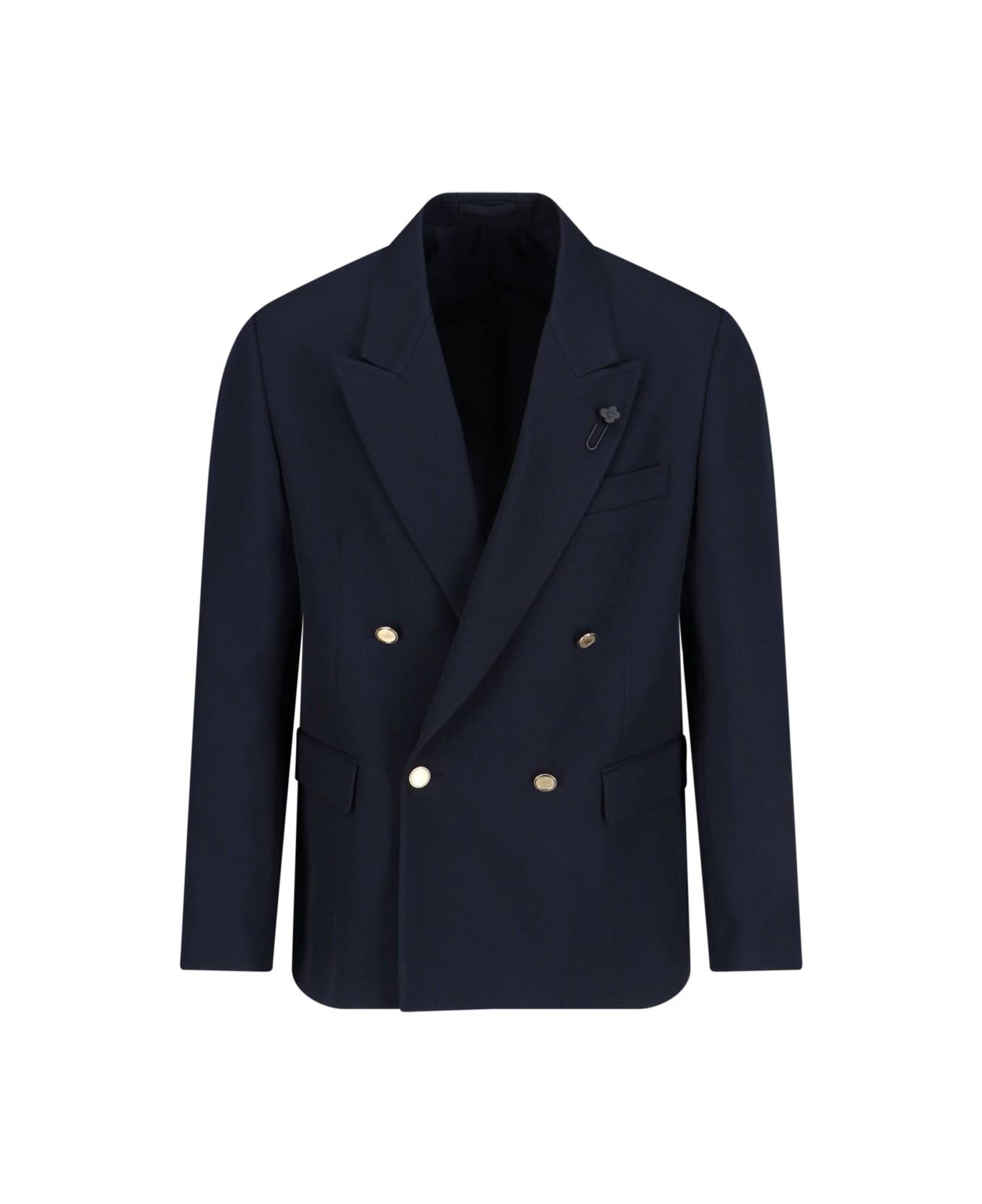 Lardini Double-breasted Blazer - Blue