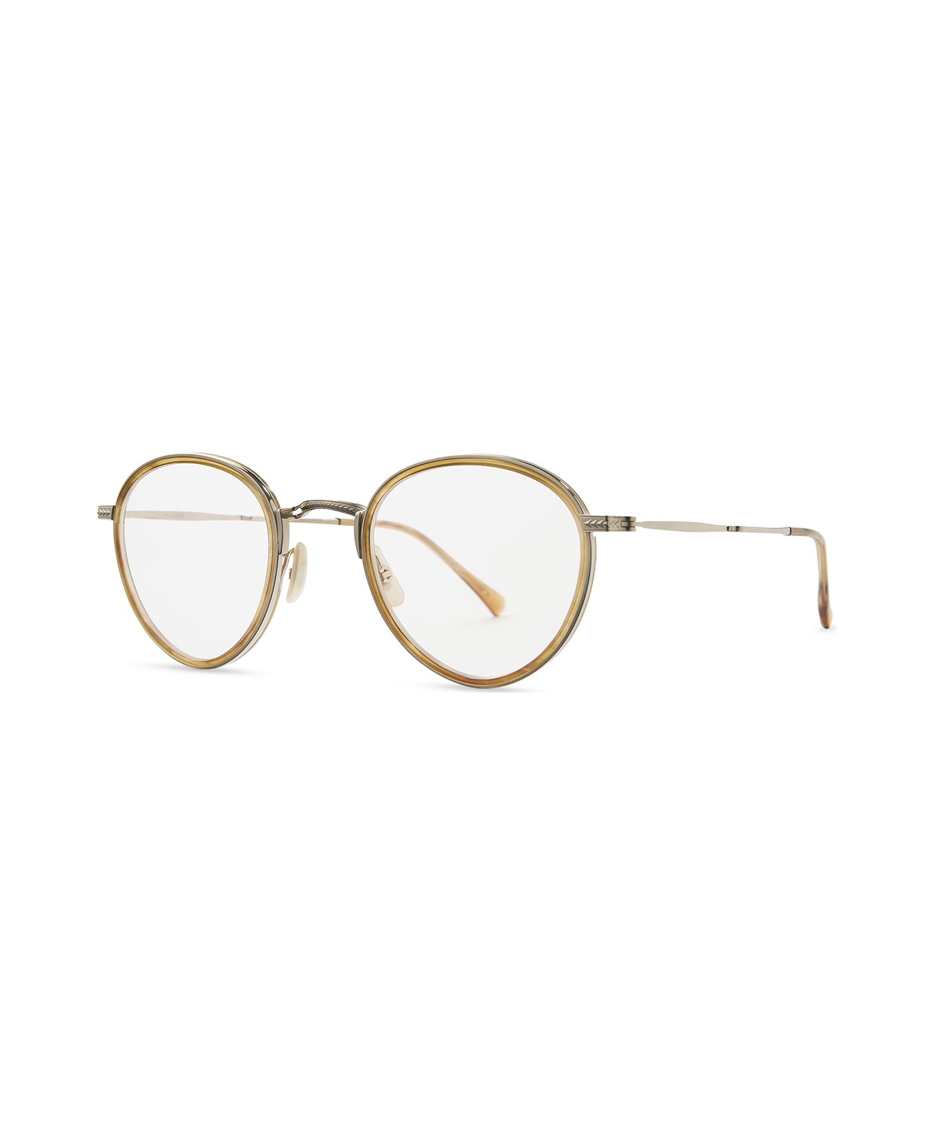 Mr. Leight Bristol C Marbled Rye-12k White Gold Glasses - Marbled Rye-12K White Gold