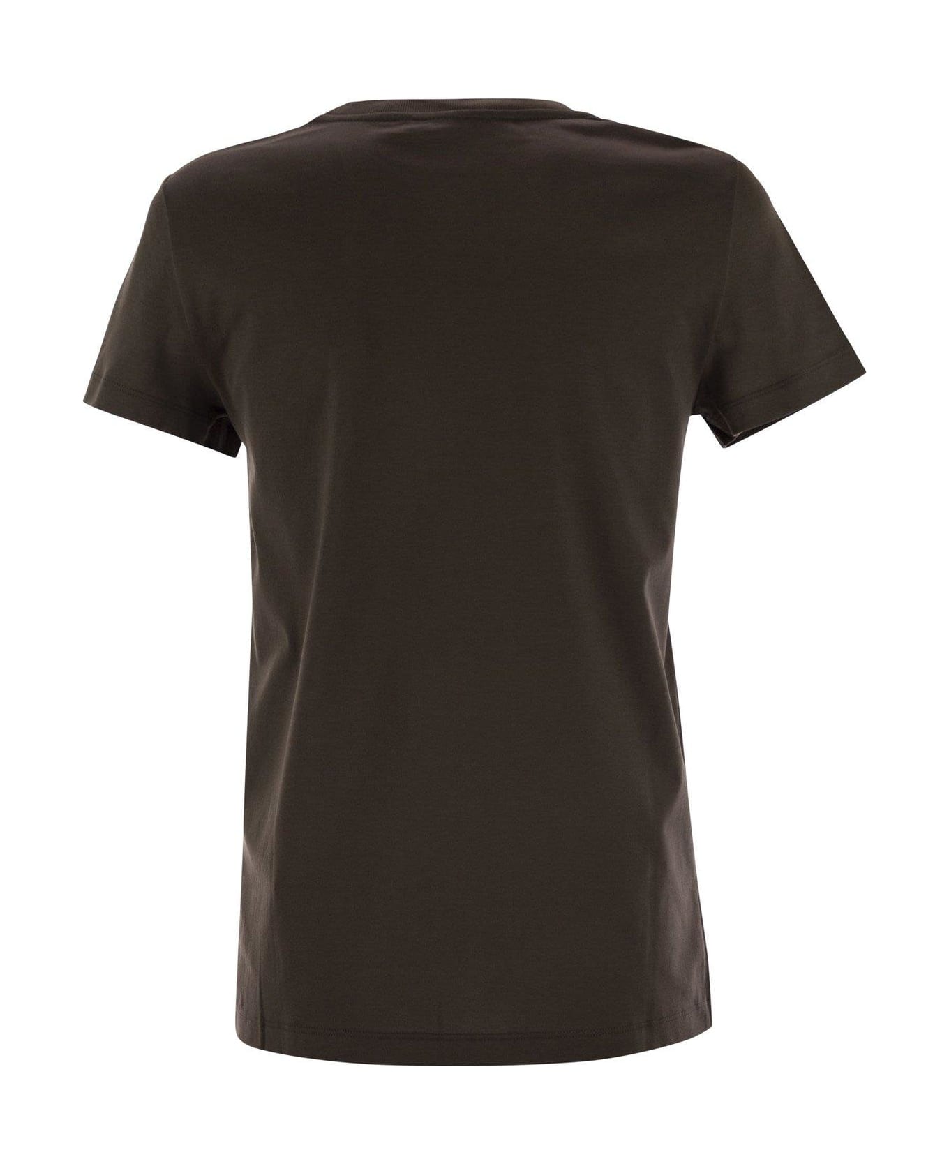 Giovane Logo Embroidered Crewneck T-shirt - Thumbnail 3