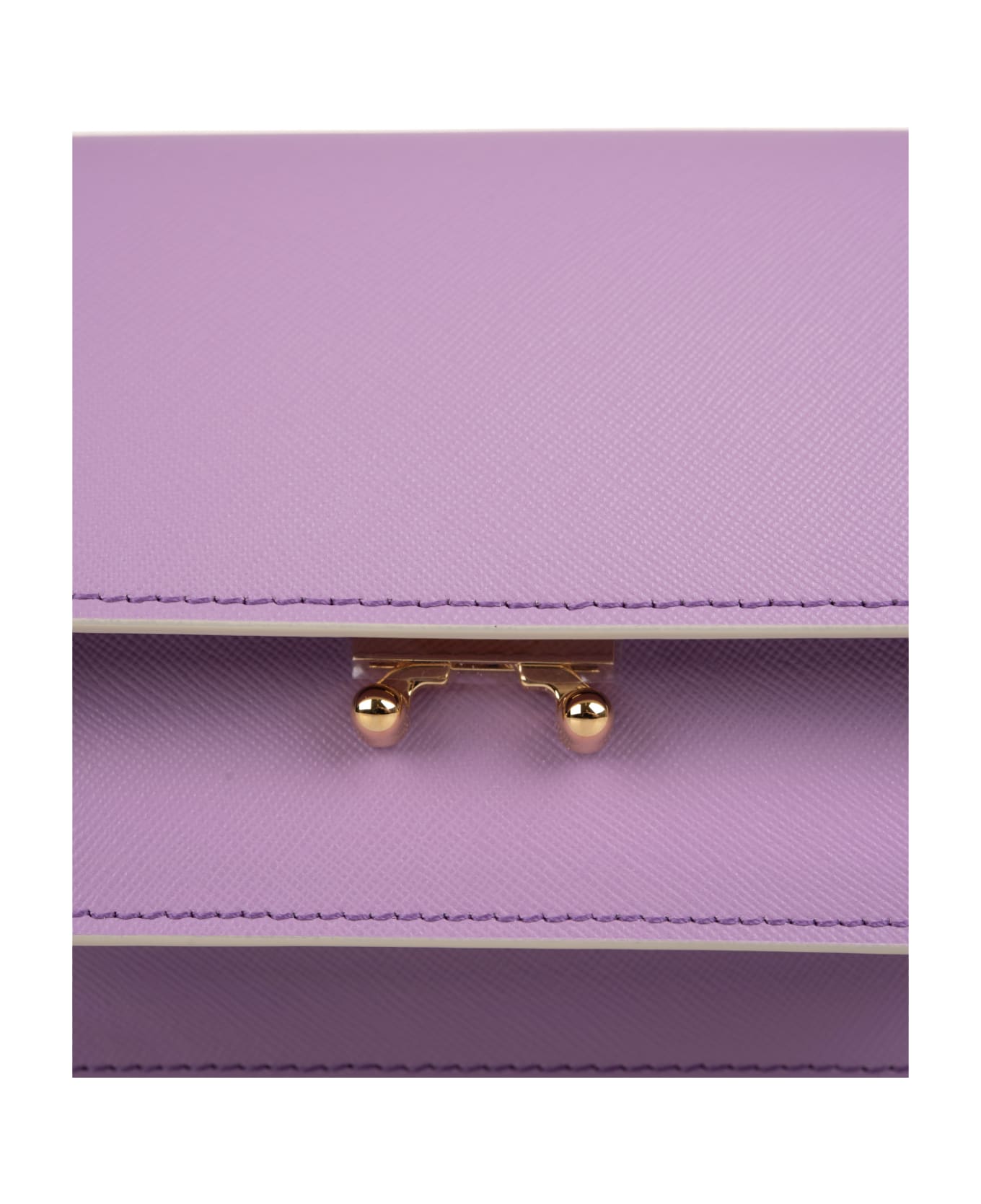 Marni Lilac East/west Trunk Bag In Saffiano Leather - Viola