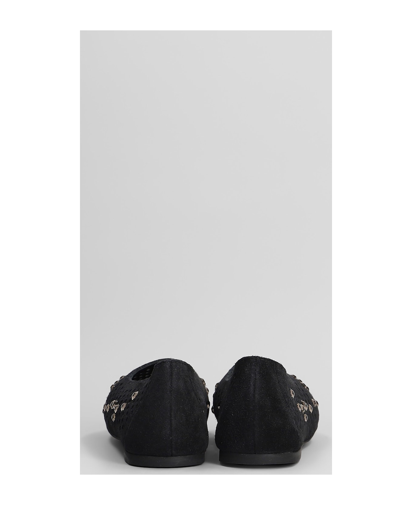 Pedro Garcia Ariane Ballet Flats In Black Suede - black