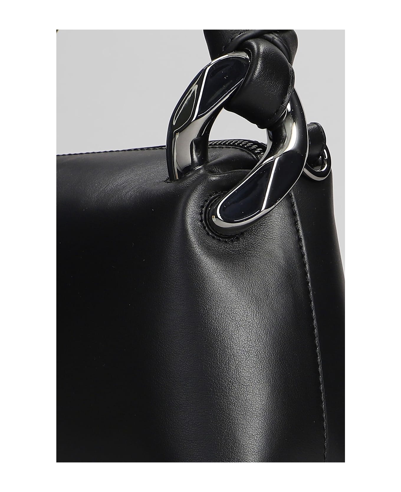 J.W. Anderson Corner Hand Bag In Black Leather - black