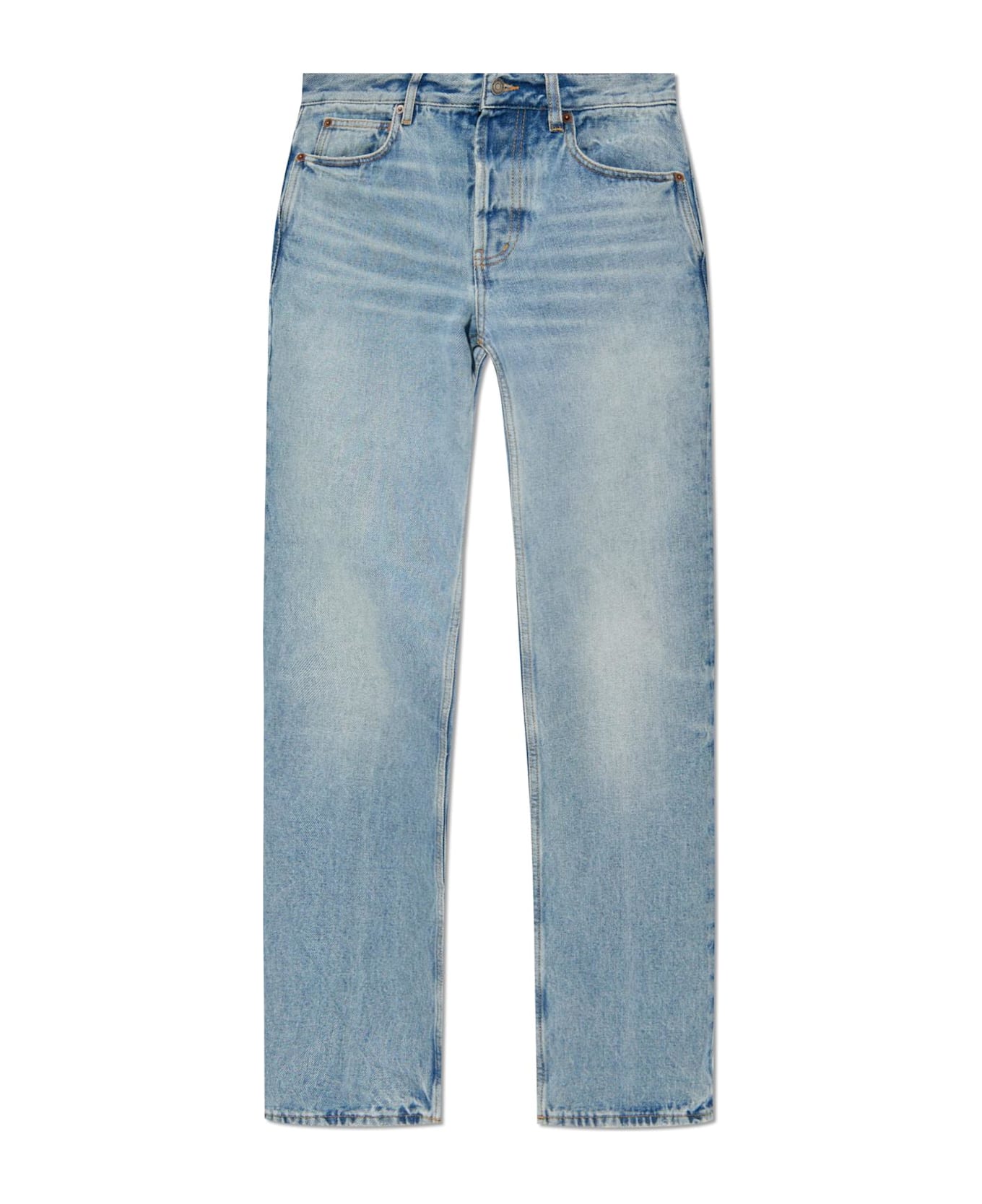 Saint Laurent Jeans With Vintage Effect - Sicily Blue