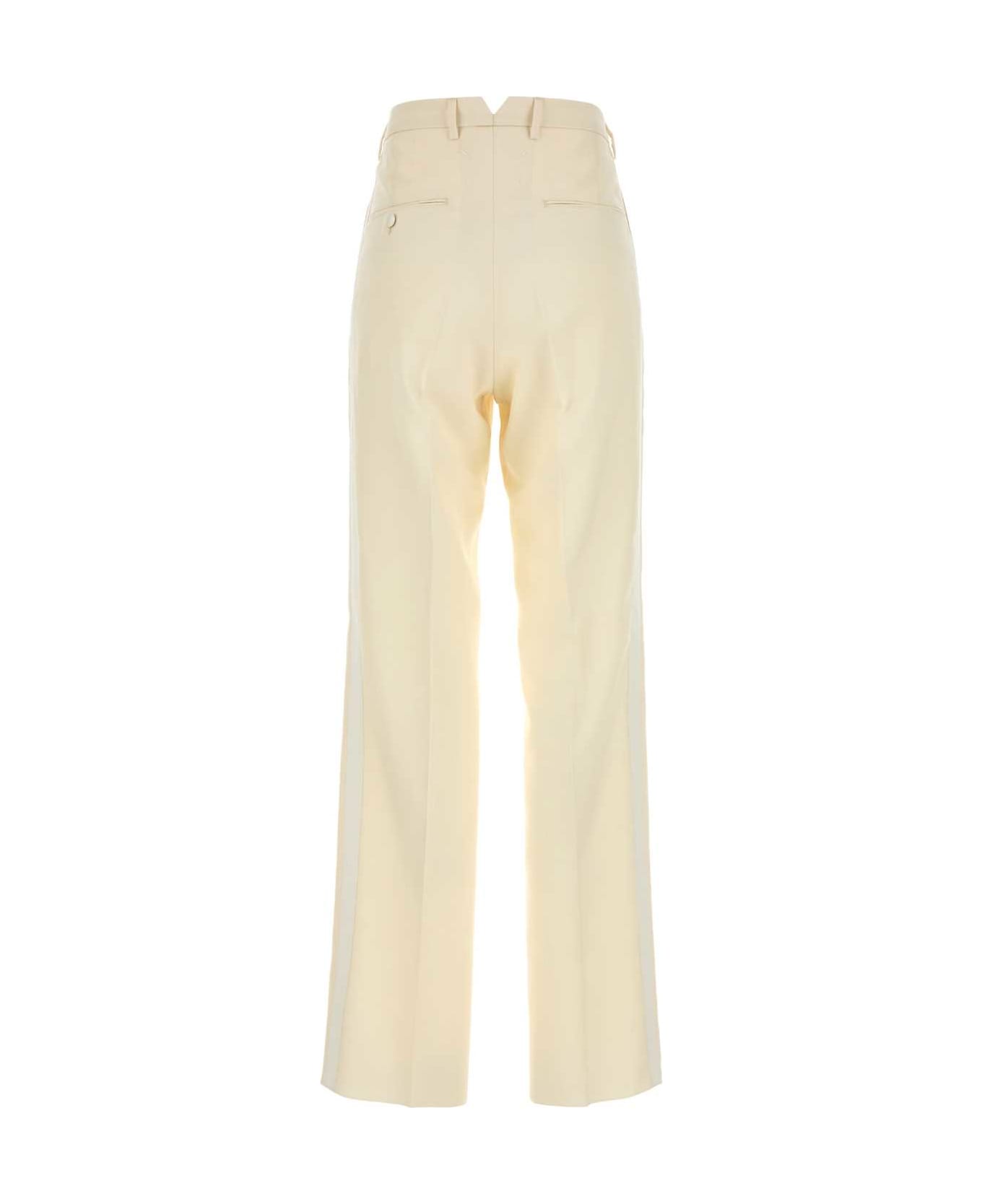 Maison Margiela Cream Mohair Blend Pant - OFFWHITE