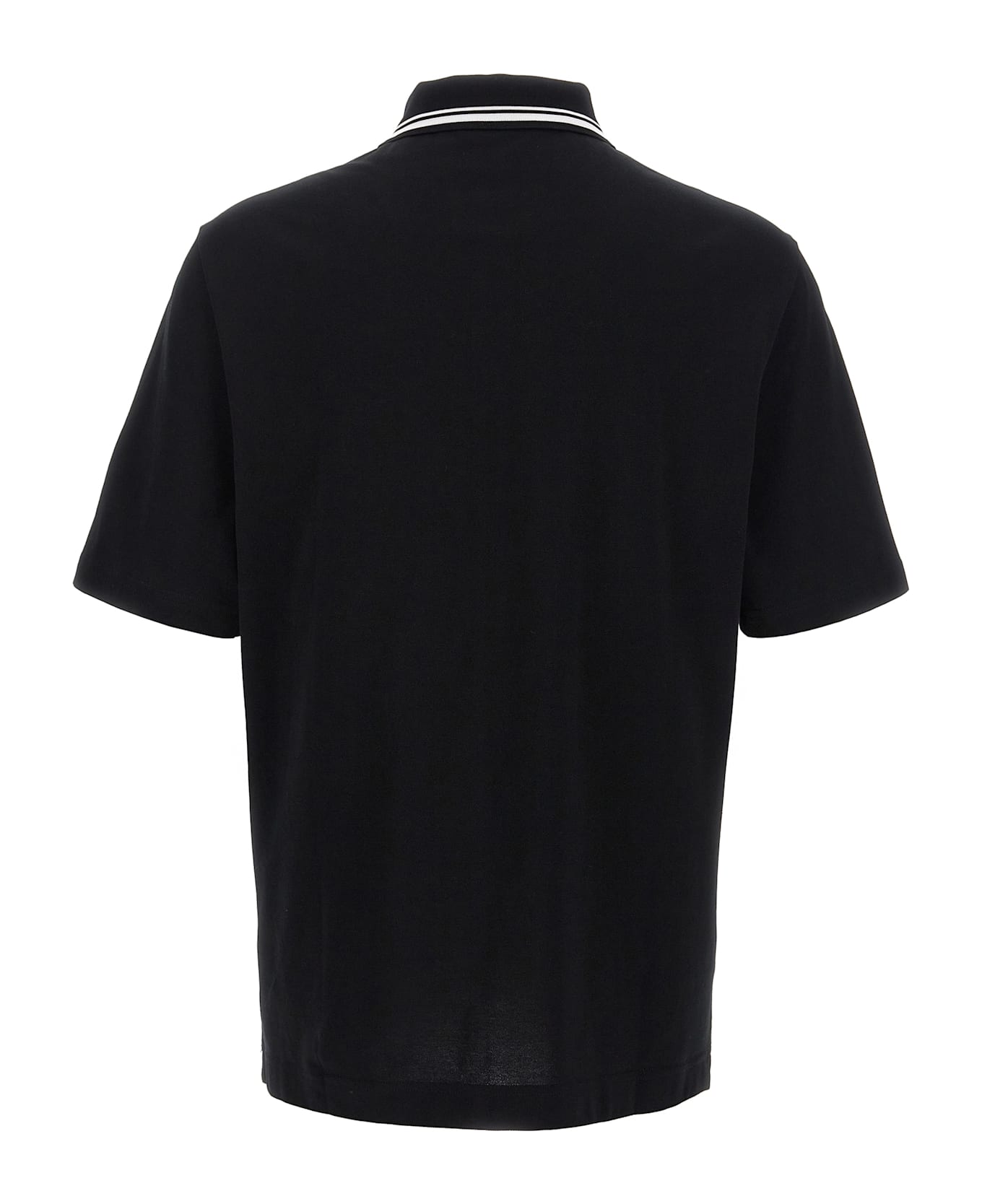 Dolce & Gabbana Logo Embroidery Polo Shirt - Black