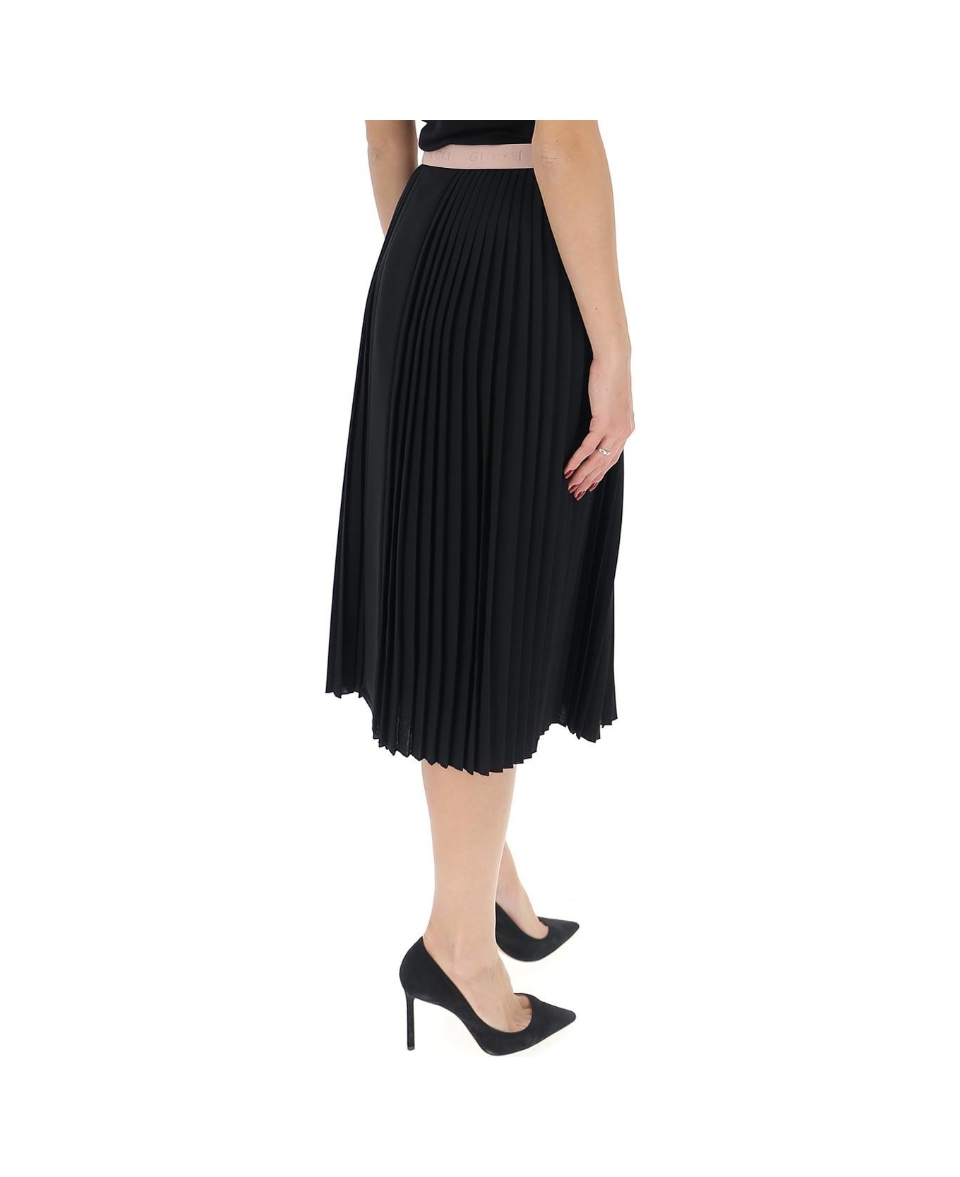 Gucci Contrasting Trim Pleated Skirt