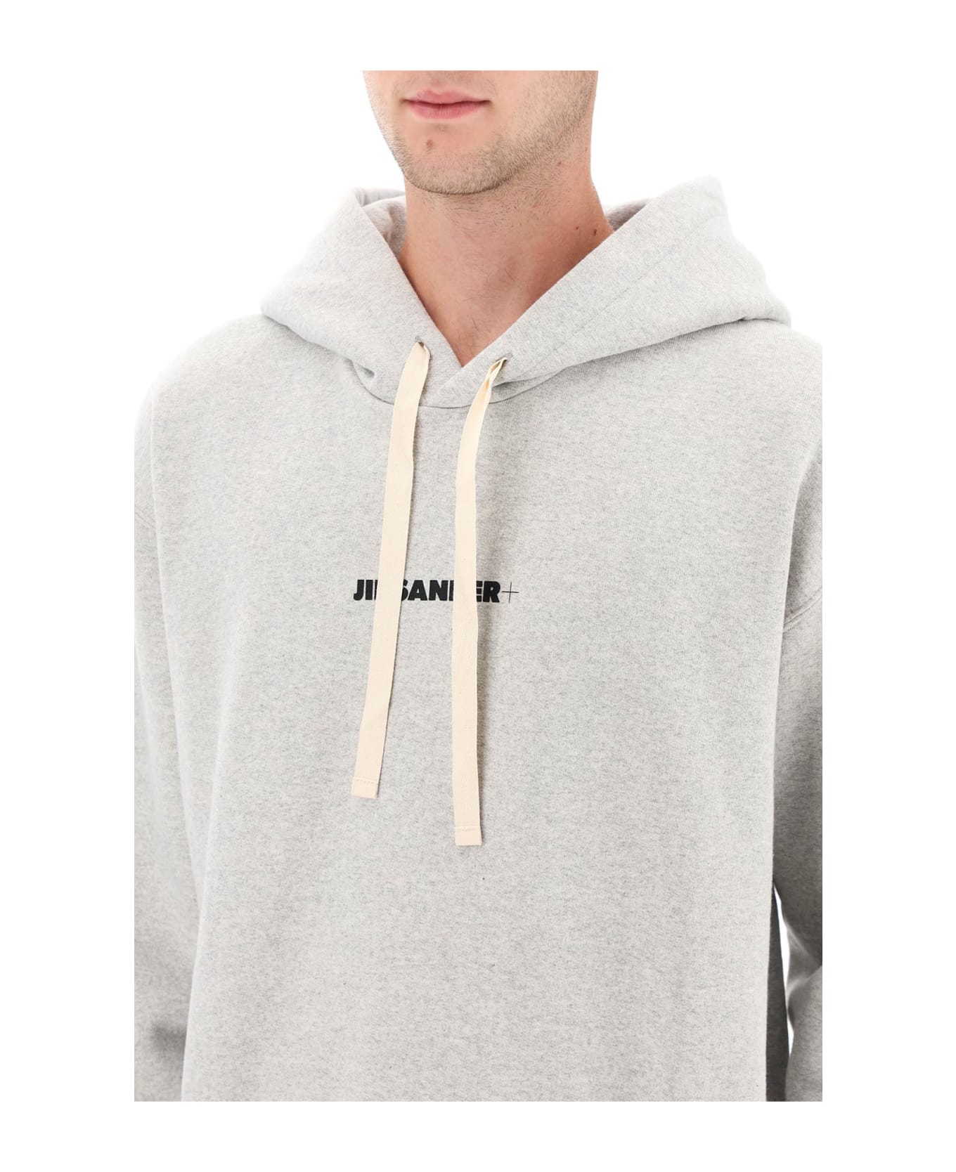 Jil Sander Logo Hoodie - Grey