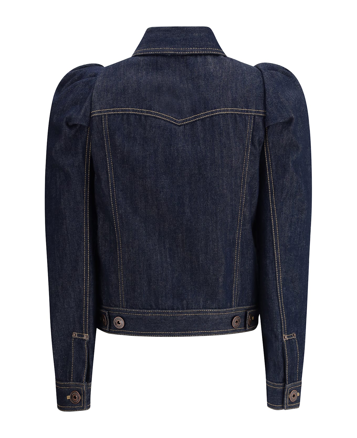 Alexander McQueen Denim Jacket With Pointed Shoulders