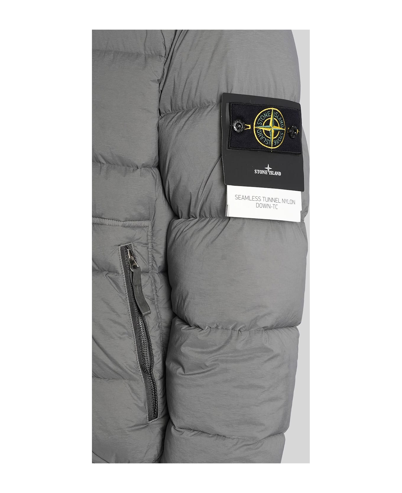 Stone Island Puffer In Grey Polyamide - grey