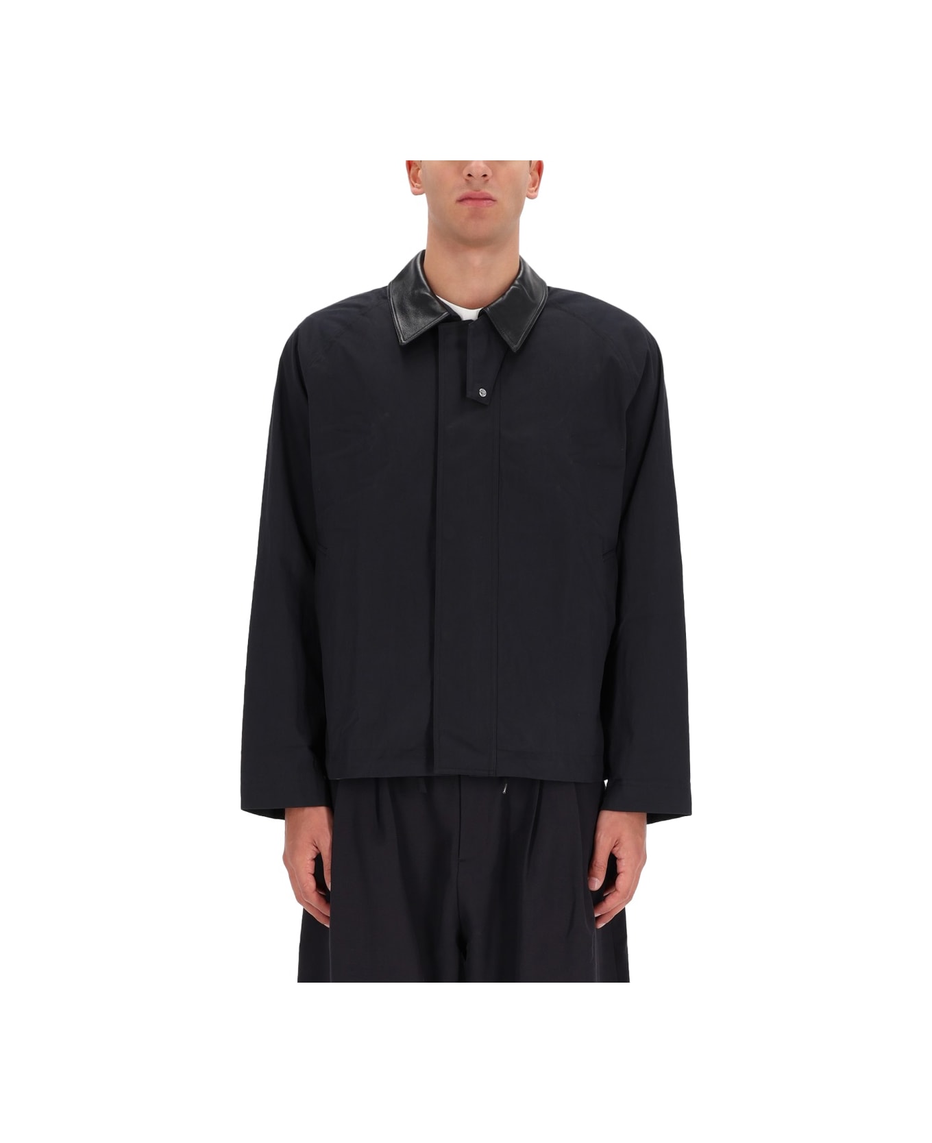 Studio Nicholson Short Jacket With Zipper - BLACK