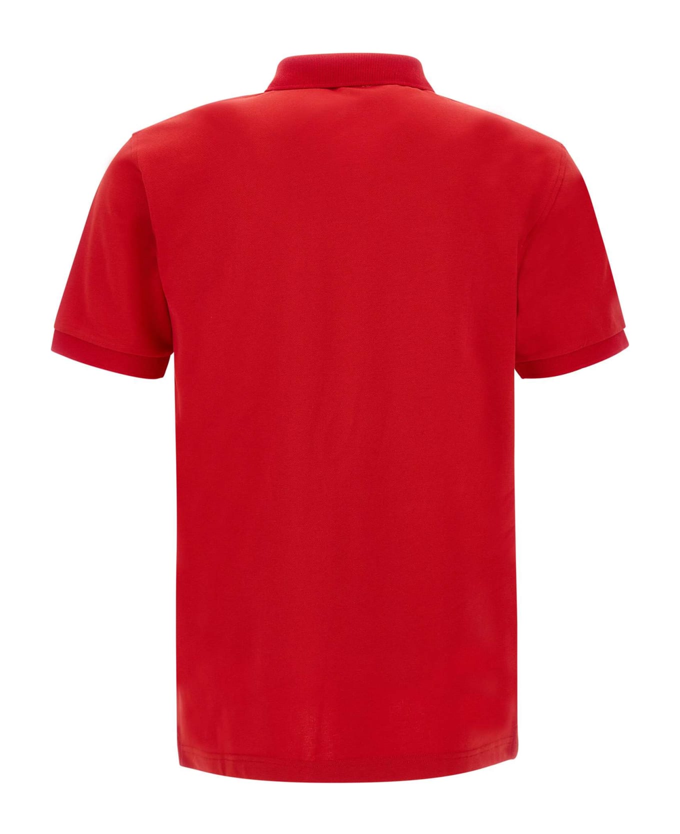 Sun 68 "solid" Pique Cotton Polo Shirt - RED ポロシャツ