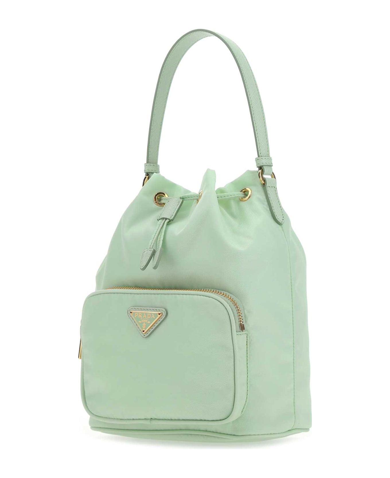 Prada Pastel Green Re-nylon Bucket Bag - F0934