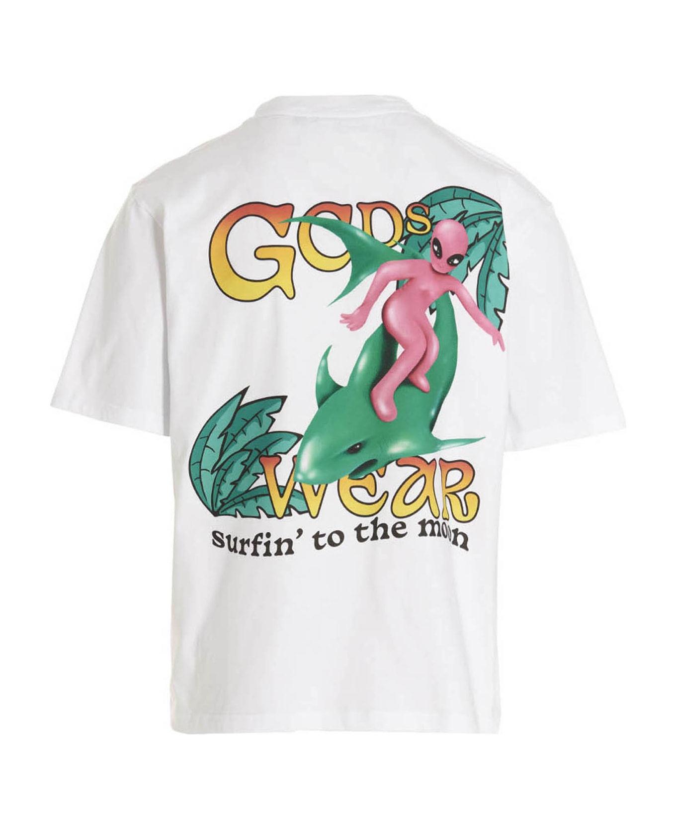 GCDS T-shirt 'surfing Weirdo' - White