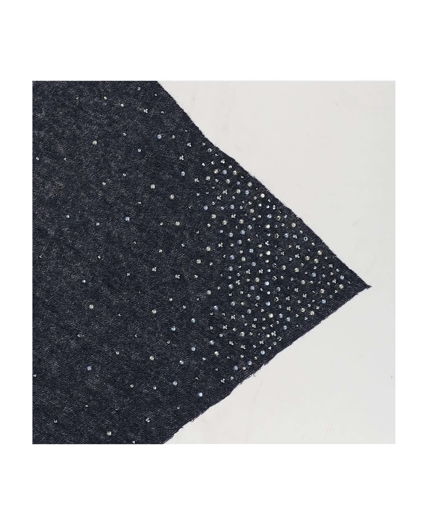 Faliero Sarti Cashmere Scarf With Swarovsky - Blue