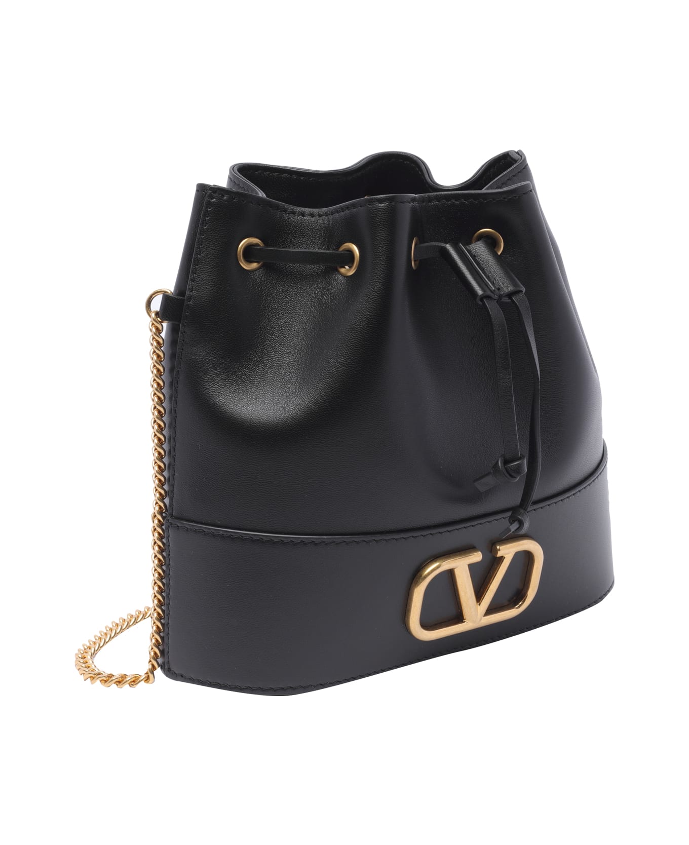 Valentino Garavani Vlogo Signature Bucket Bag - Black