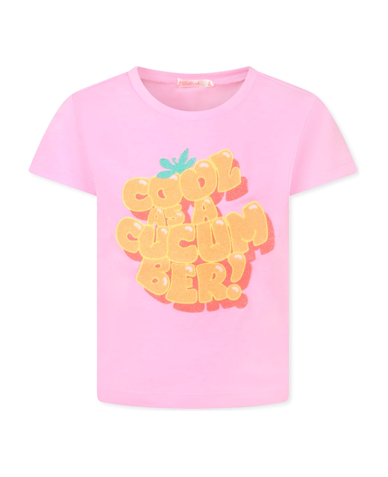 Billieblush Pink T-shirt For Girl With Writing - Pink